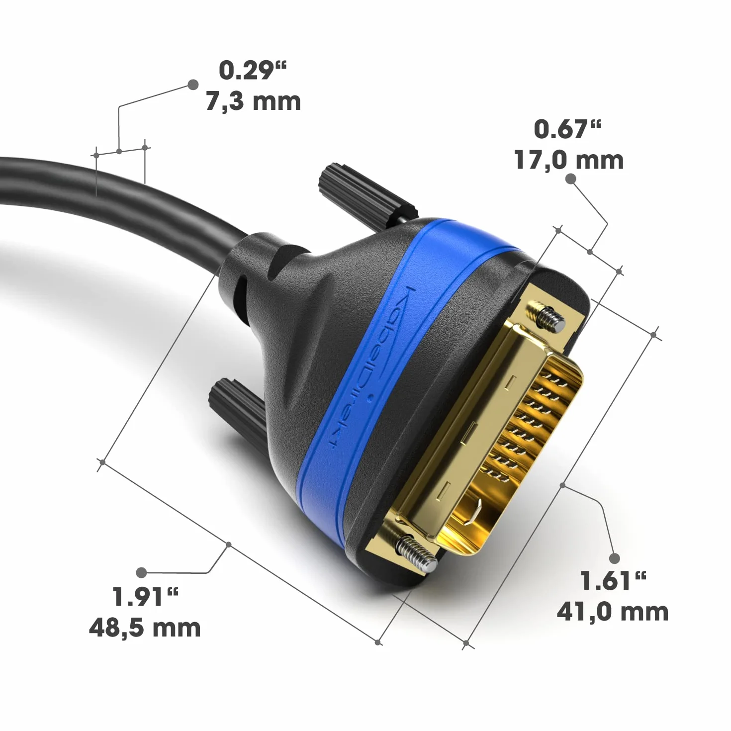 KabelDirekt Przewód DUAL LINK DVI 2m DVI-D 24+1 1080p Full HD 3D TOP Series