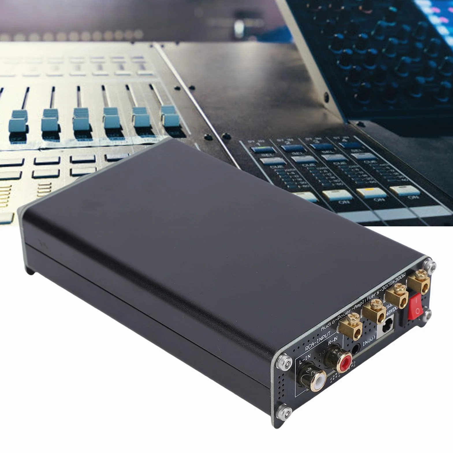 Fabater Wzmacniacz HiFi Klasy D o Mocy 300 W X 2 Zaawansowany Zintegrowany Wzmacniacz Mocy ze Sprzężeniem Zwrotnym do Domowego Systemu Dźwiękowego z Głośnikami, materiał ze Stopu Aluminium