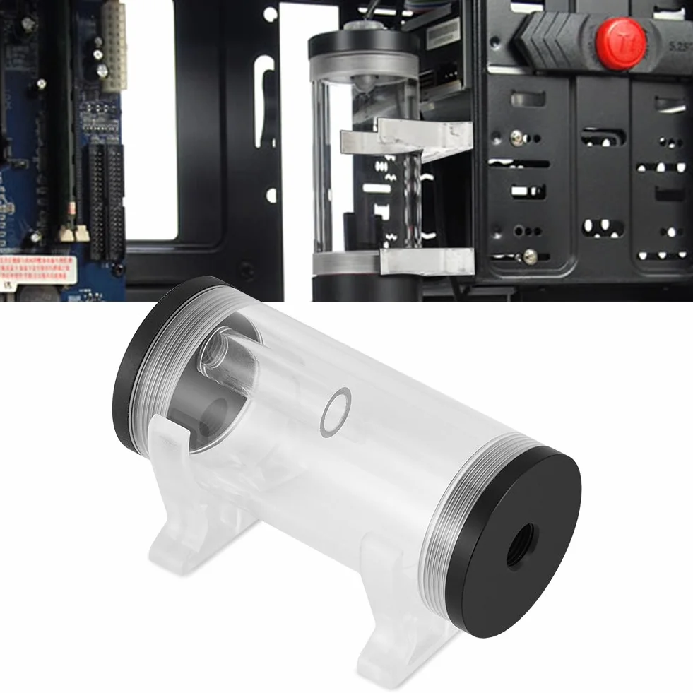 Zbiornik chłodzący, komputer PC Chłodzenie wodą cieczą Ra/Diator Akrylowy cylinder Zbiornik na wodę Zestaw, niski poziom hałasu, zbiornik chłodzący wodę do komputera PC