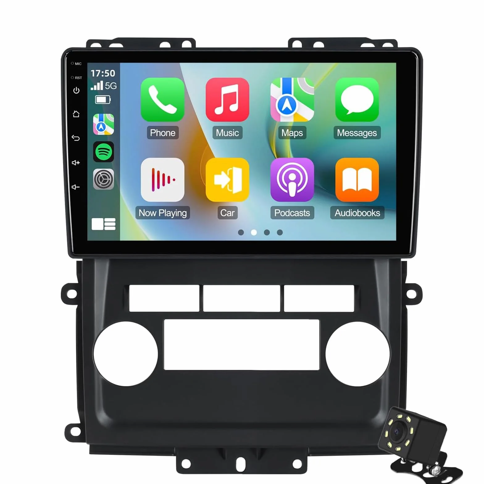 Podwójny Odtwarzacz Samochodowy Do Nissan Frontier Xterra 2009-2012 Z 9'' | Radio GPS nawigacja Carplay bezprzewodowy Android Auto Bluetooth FM AUX-in sterowanie kierownicą kamera cofania