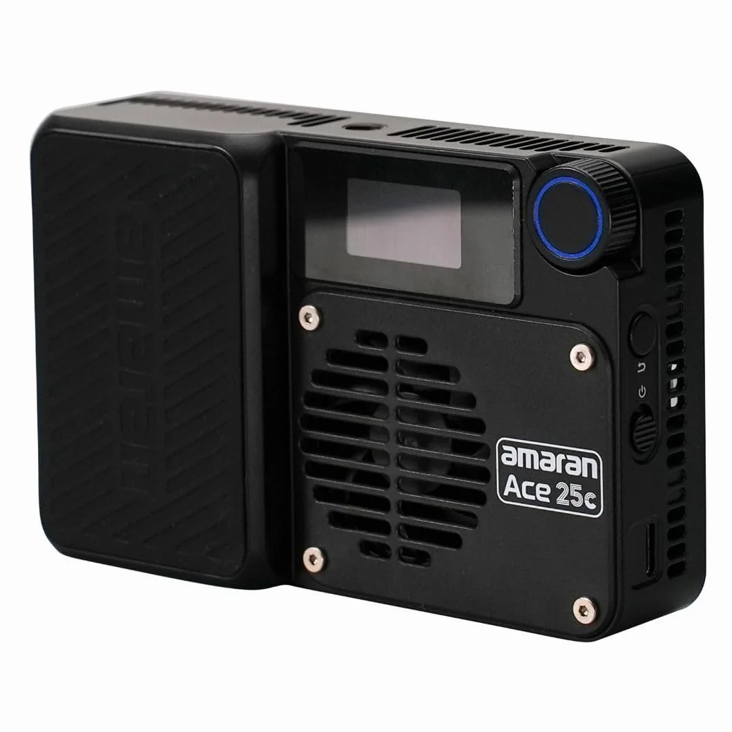 amaran Ace 25c Travel Ready Compact LED Light Creator Kit (grafitowy) | Długotrwała bateria, zamek szybkiego zwalniania, konstrukcja optyczna