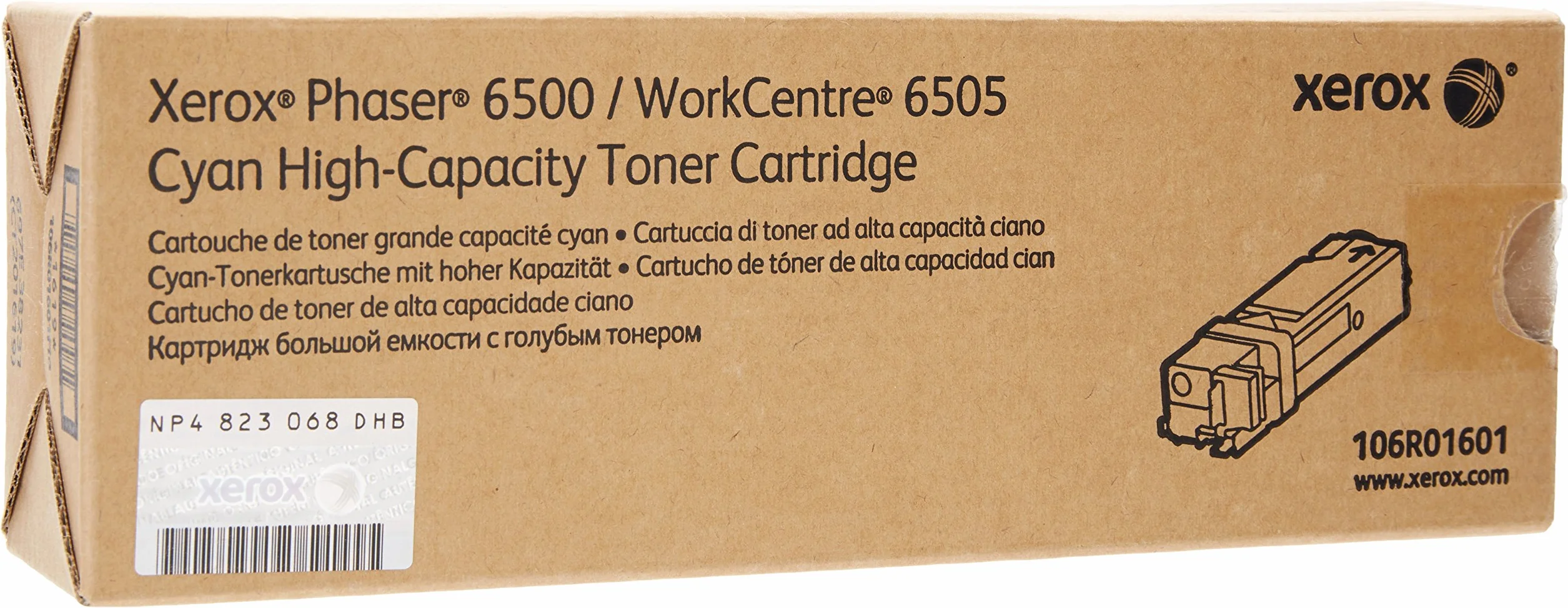 Xerox Cyan Toner Cartridge, Phaser 6500, workc do drukarek laserowych (Phaser 6500, workc, toner laserowy, 2500 stron, cyan, 1 sztuka (S))