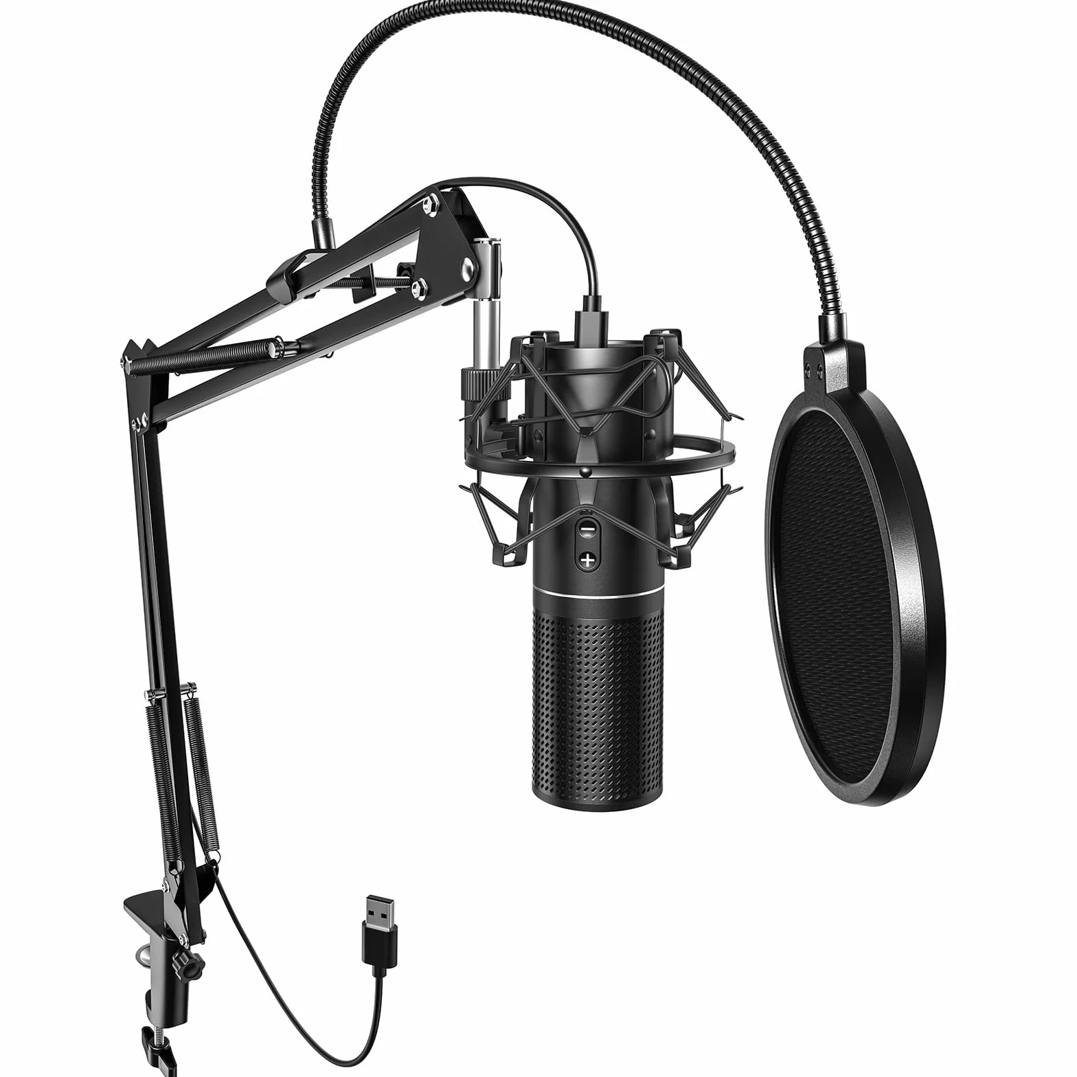Mikrofon do gier USB do komputera, TONOR Podcast Kondensator, zestaw mikrofonowy, charakterystyka nerkowa, stojak na ramię, ochrona pop, mikrofon Brodcasting Mic Studio, Q9 Nowy Model