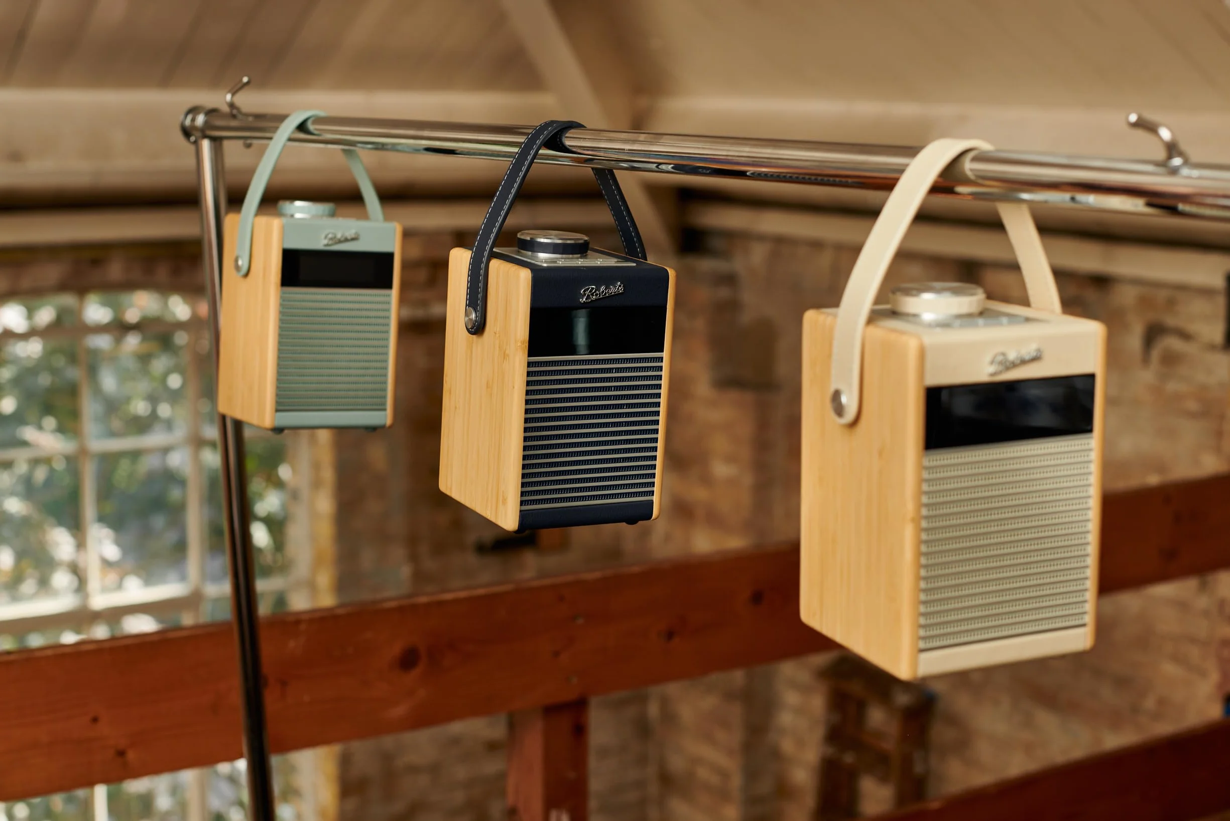 Rambler MIDI Przenośny budzik retro Dab+/FM/Bluetooth Sky Blue