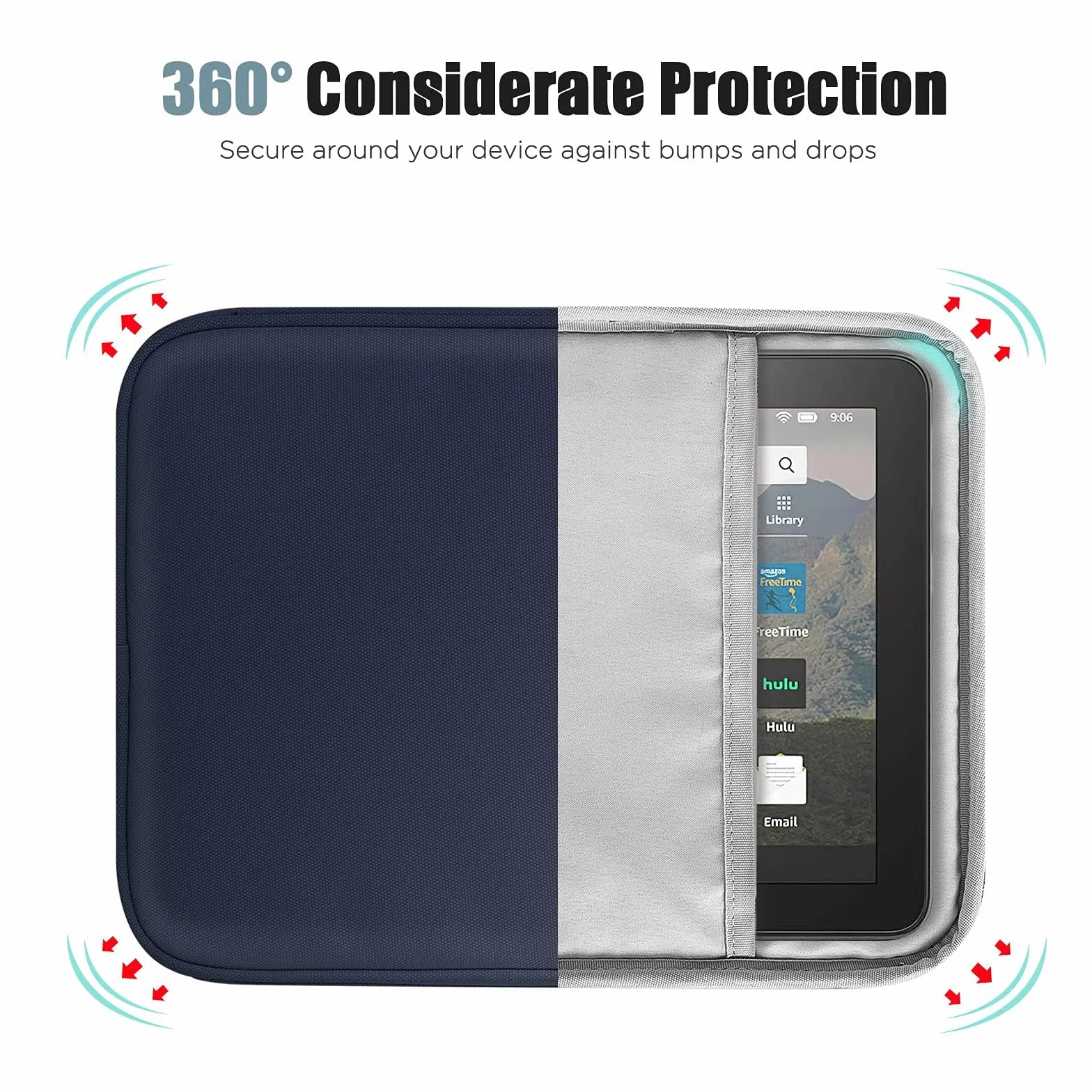 TiMOVO 8-9 Inch Tablet Sleeve Case for All-New iPad Mini 7 (A17 Pro, 2024), iPad Mini 6 (8.3-Inch, 2021), iPad Mini 5/4/3/2/1, Portable Protective Pouch Bag for iPad Mini, Indigo