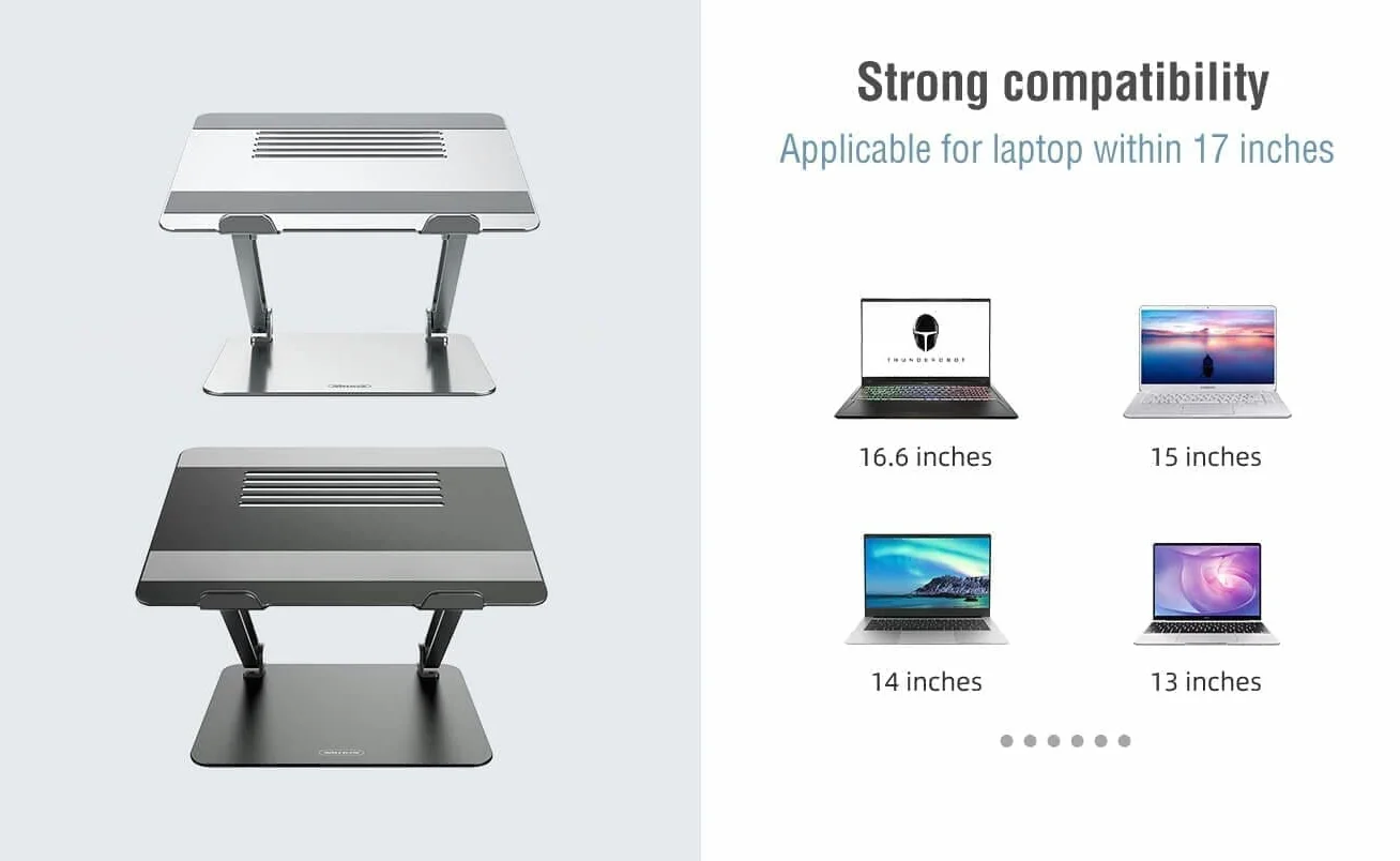 Nillkin - ProStand Ergonomic stolik – aluminium – srebrny