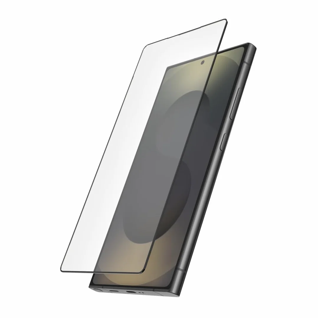 Szkło Hartowane Hama Extreme Protect do Samsung S25 Ultra z Ramką Montażową, Ochrona Wysokiej Jakości z Licencją D3O®, Kompatybilność z Czujnikiem Linii Papilarnych