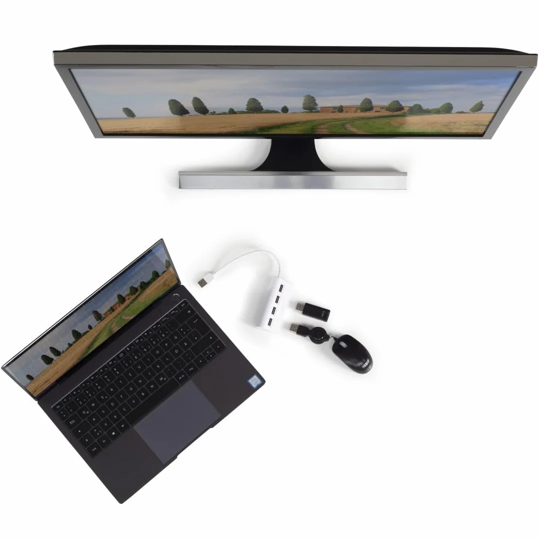 Hama Kompaktowy hub USB 2.0 4xUSB-A 480 Mbps 4 porty biały