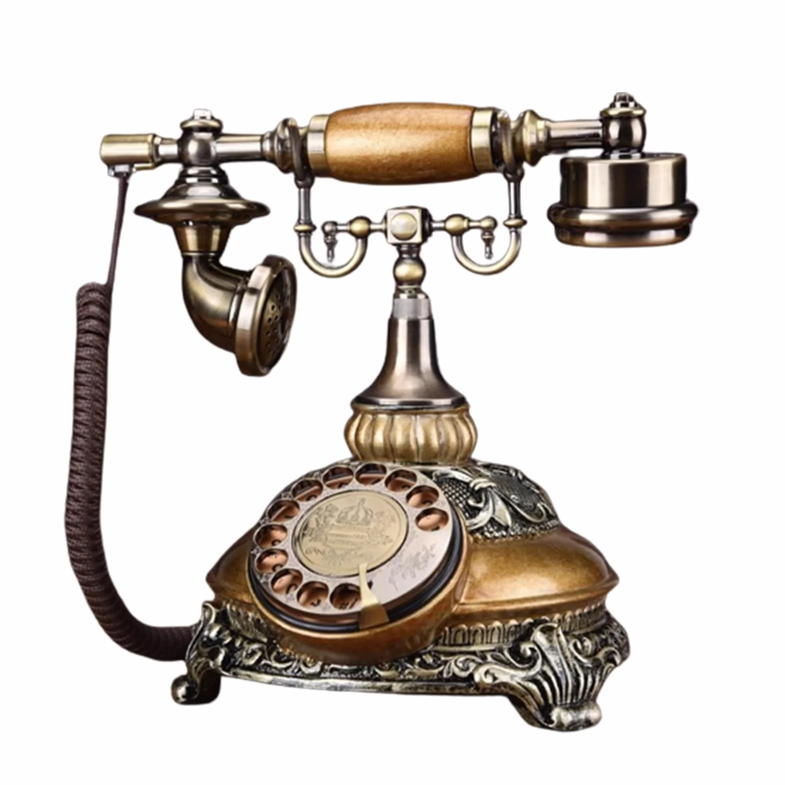 HJMMWT Zabytkowy, zabytkowy telefon stacjonarny, klasyczny telefon przewodowy w stylu retro, staroświecki, dekoracyjny telefon stacjonarny, biurko do domowego biura, hotelowy bar, ozdoba dekoracyjna