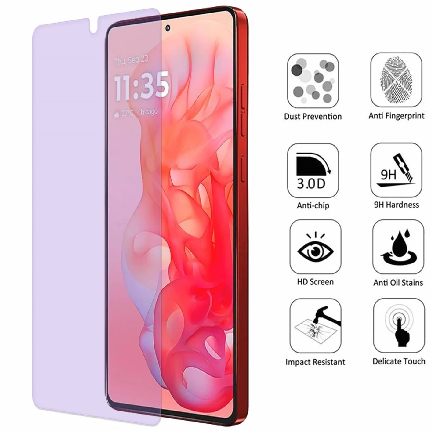 Dla Motorola Moto G Stylus 5G (2024), ochrona przed niebieskim światłem [ochrona oczu] osłona ekranu ze szkła hartowanego
