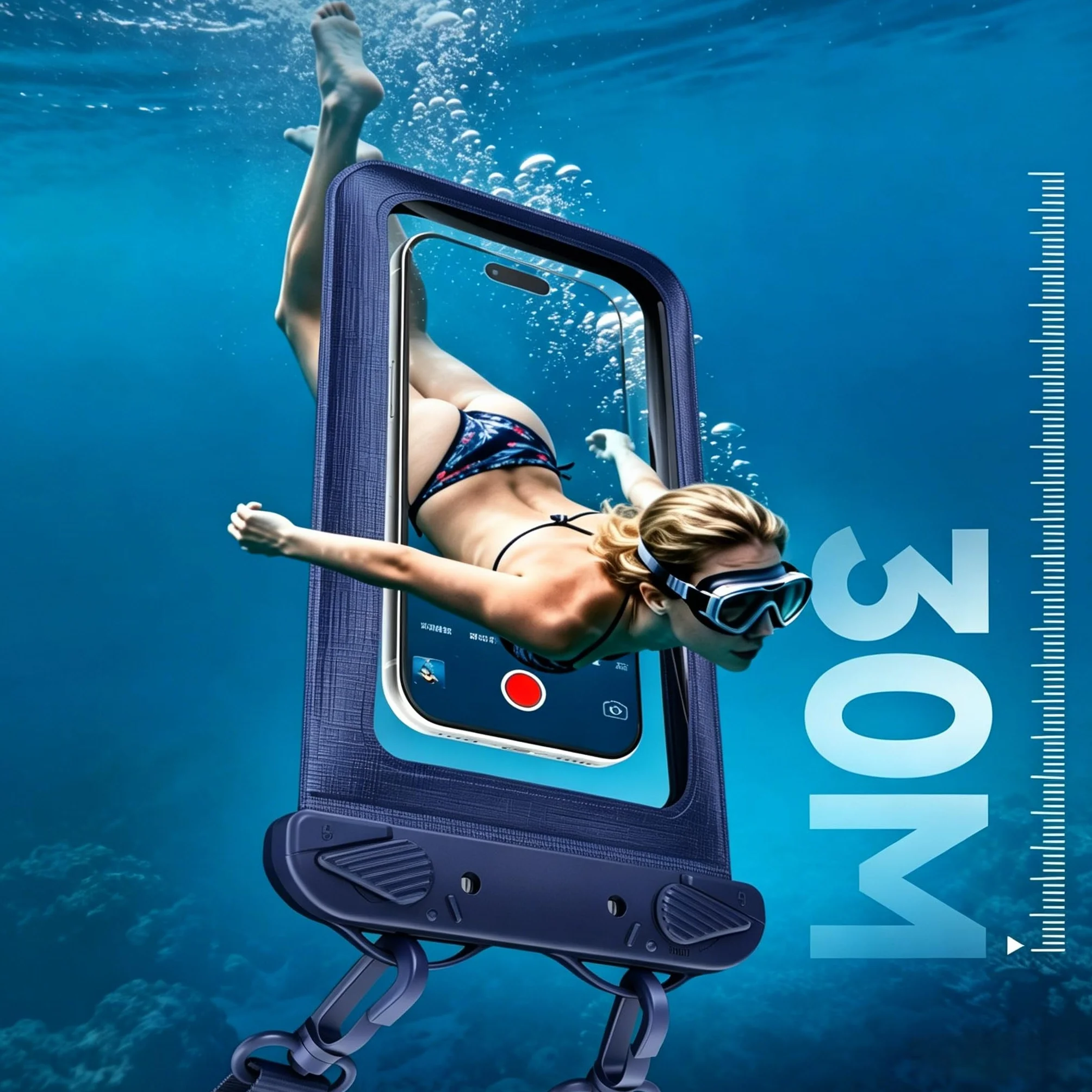 Wodoszczelne etui na telefon 7,2" IPX8 do iPhone 17/16/15 Pro Max Samsung S26 S25 S24 Ultra