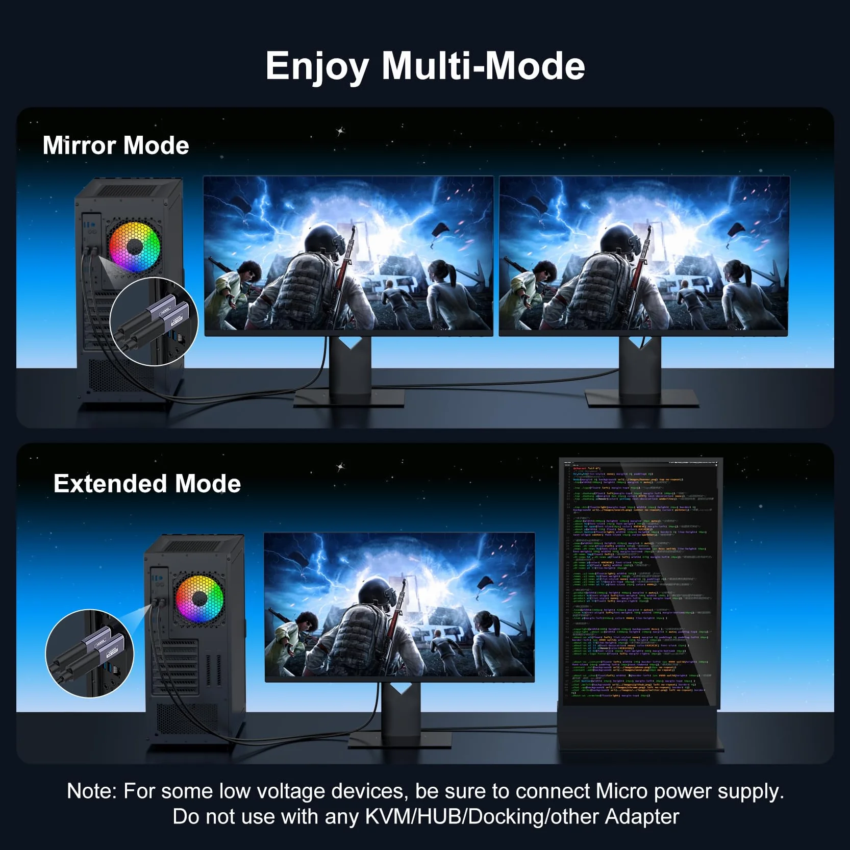 Adapter DisplayPort na HDMI, 2 sztuki, uniwersalny, obsługuje 4K przy 60 Hz/4K przy 30 Hz/2K przy 60 Hz/1080P przy 120 Hz. Kompatybilny z Lenovo, HP, Dell, GPU, AMD, NVIDIA i komputerami stacjonarnymi