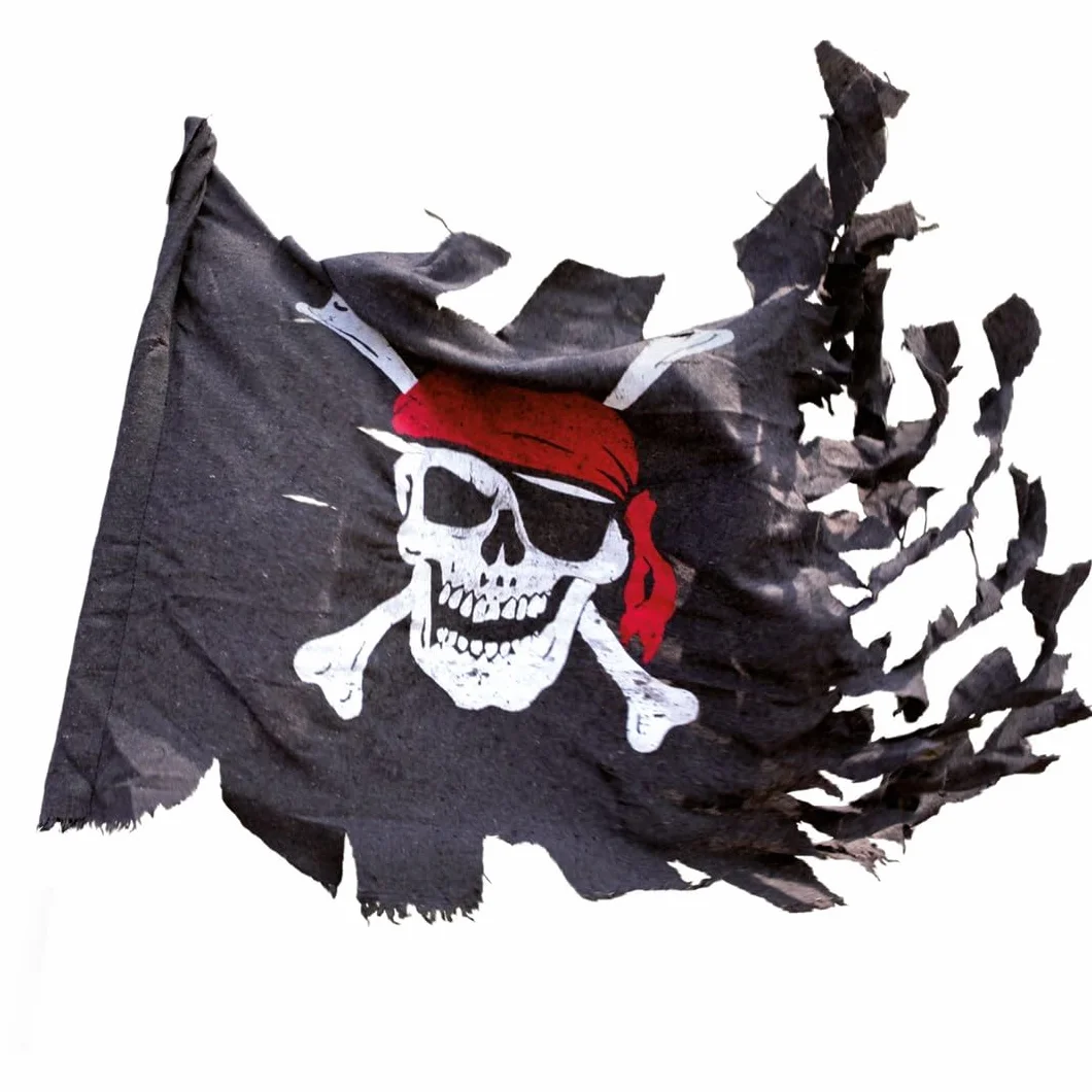 Flaga Pirata 70 x 100 czarna P'tit Clown