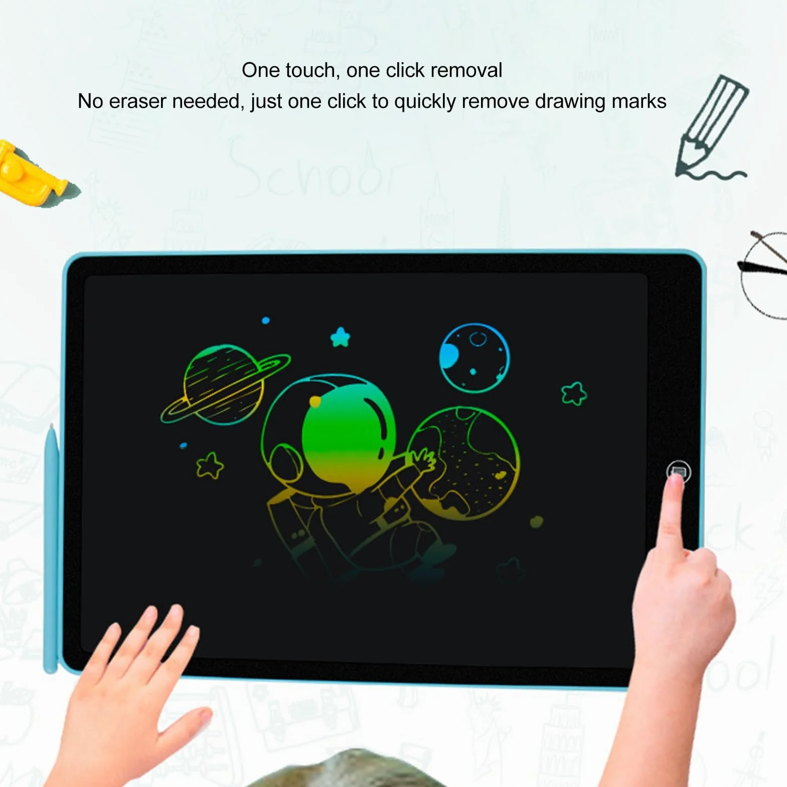 Tablet do Pisania LCD, 16-calowa Tablica do Pisania z Ekranem LCD, Tablica do Pisania dla Dzieci, Tablica do Pisania, Mała Tablica do Pisania do Nauki Edukacyjnej dla Małych