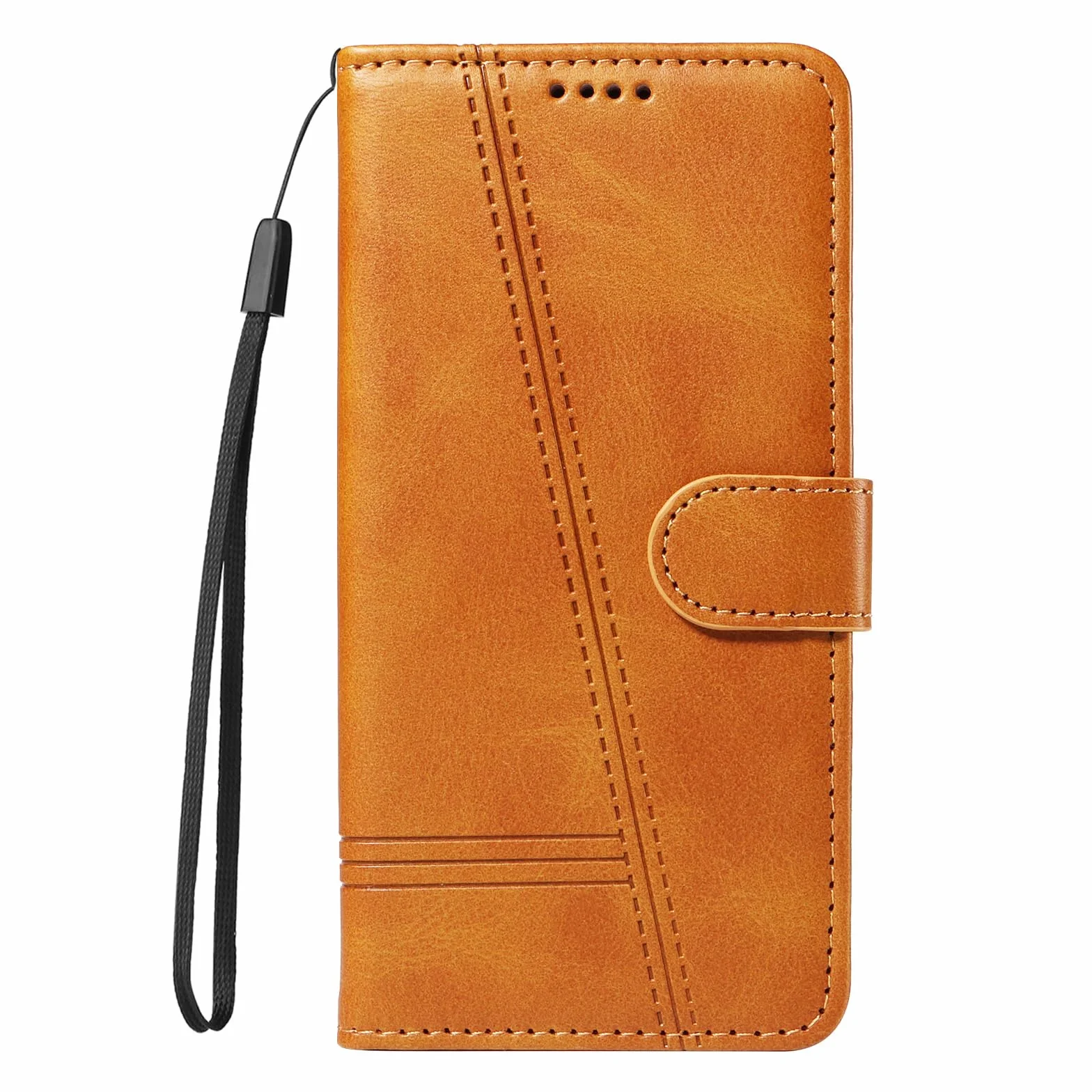 Etui z klapką do Samsung Galaxy S25 Ultra/S25 Plus/S25, skórzane etui portfelowe na telefon z stojakiem na karty, etui foliowe, odporne na wstrząsy, z tworzywa TPU wewnątrz, żółte, S25plus