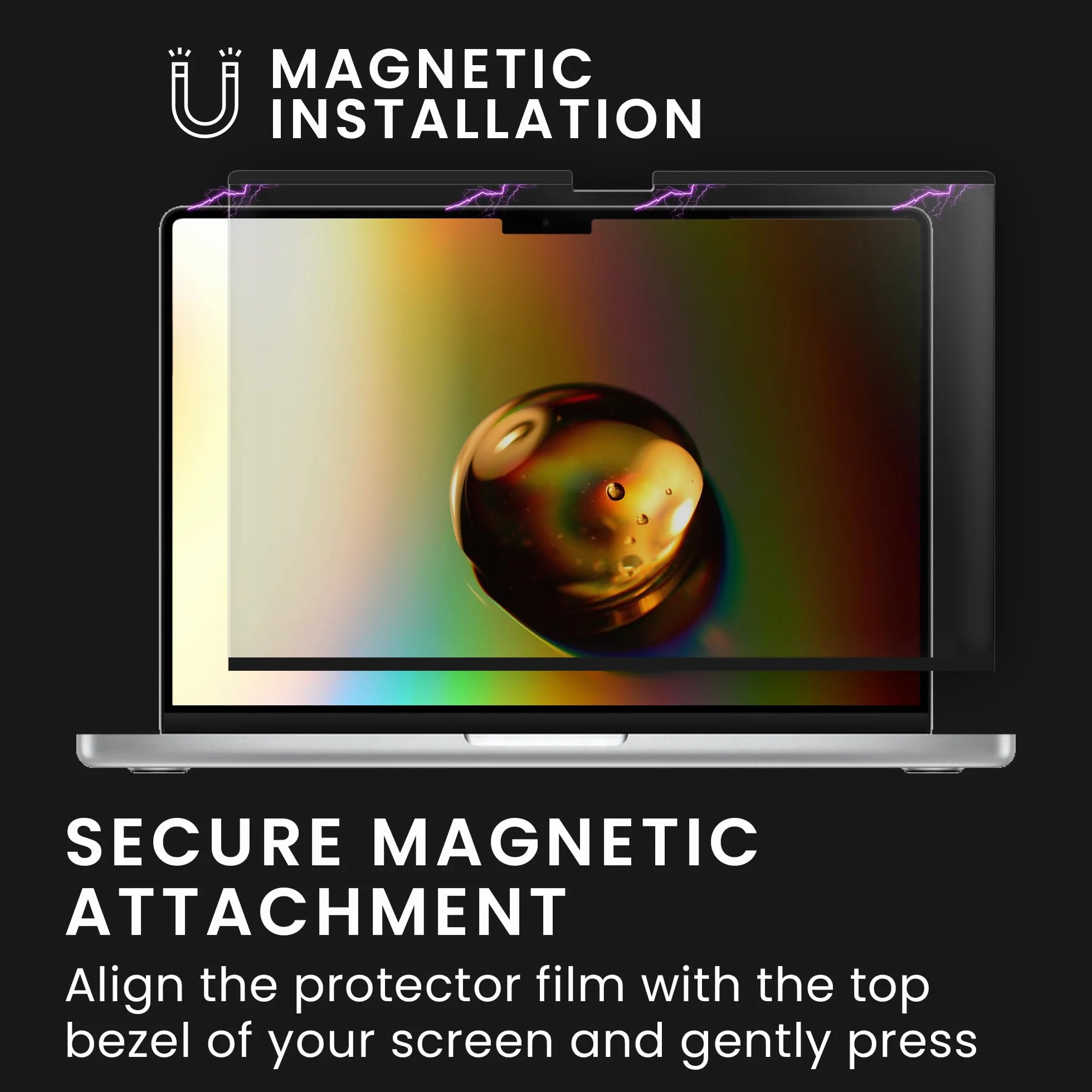 kwmobile Ekran prywatności laptopa do Apple Macbook Air 15 M4 2025 A3241, magnetyczny, antyodblaskowy blokada niebieskiego światła