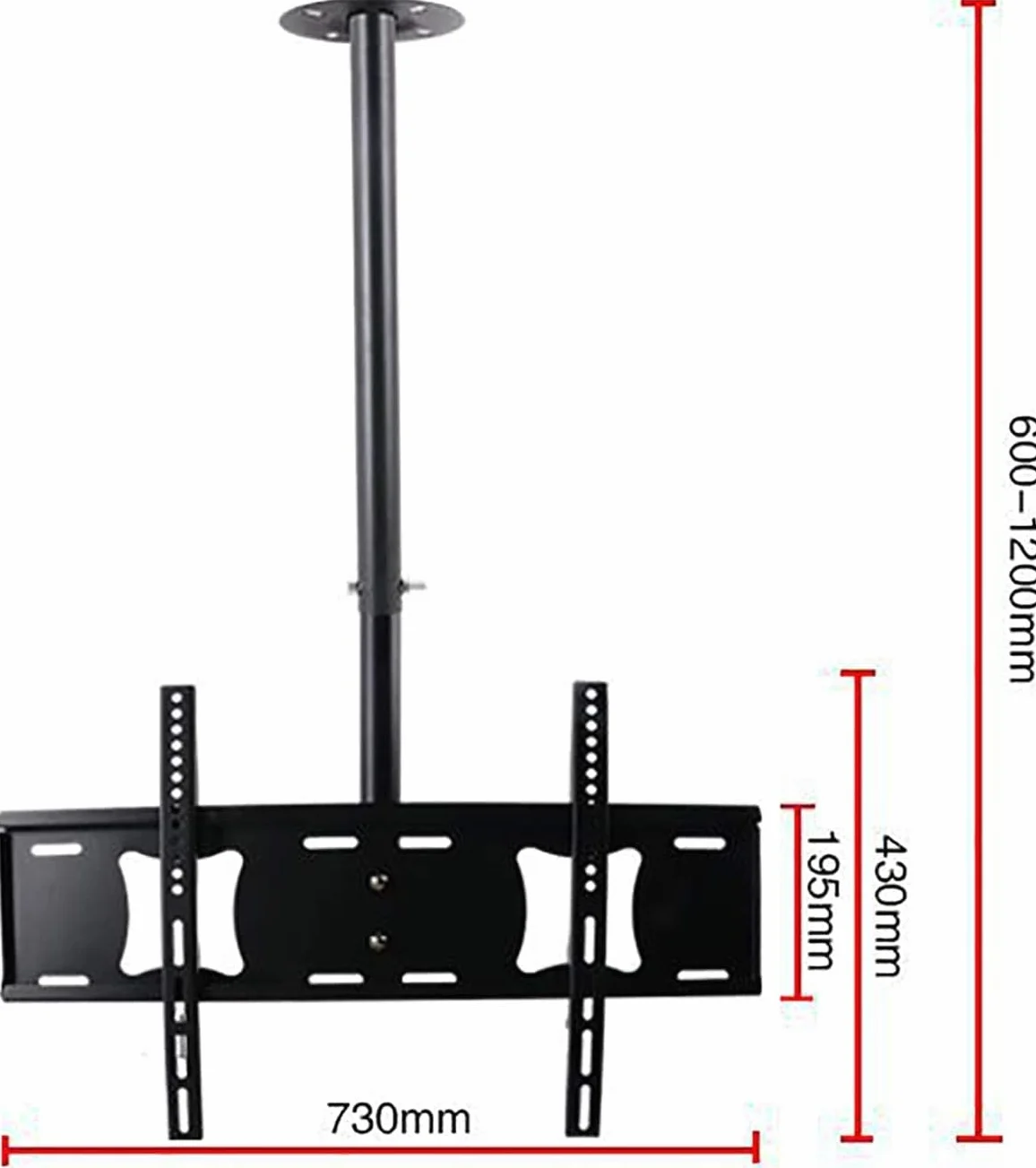 Uchwyt sufitowy do telewizora, regulowany uchwyt Full Motion do telewizorów płaskich 32-75 cali, kompatybilny z VESA do 720 x 430 mm, obrót o 360°