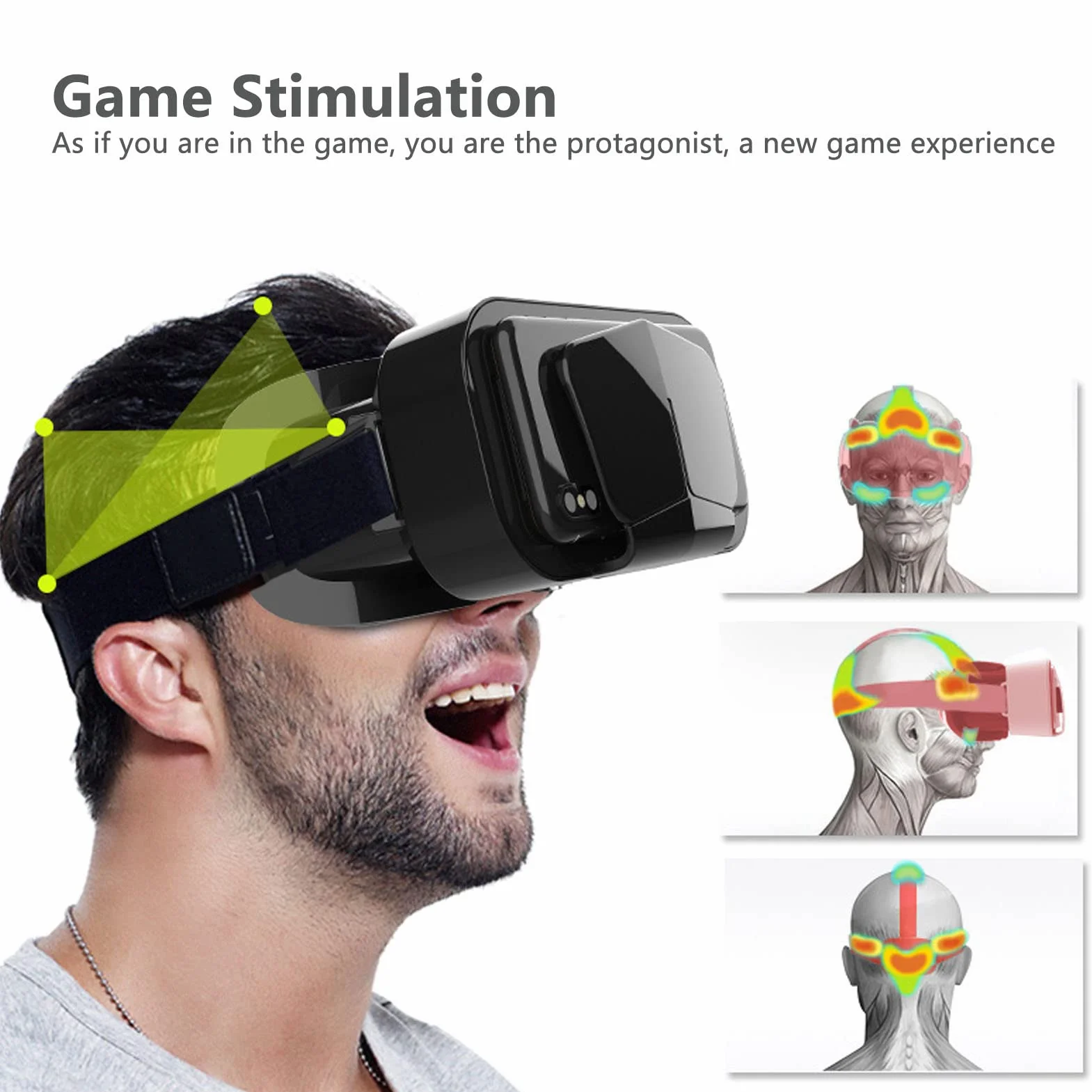 Zestaw Słuchawkowy 3D VR Virtual Reality, Nauszne Okulary VR Gogle do Gier Wideo na Telefony Komórkowe, Uniwersalna Miękka Wygodna Przeglądarka Okularów VR dla Systemu