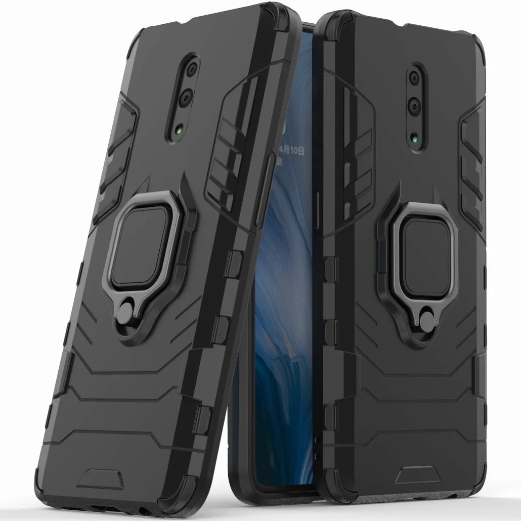 Etui Ochronne Kompatybilne z OPPO Reno Magnetyczny Uchwyt 360 Obrót Czarny