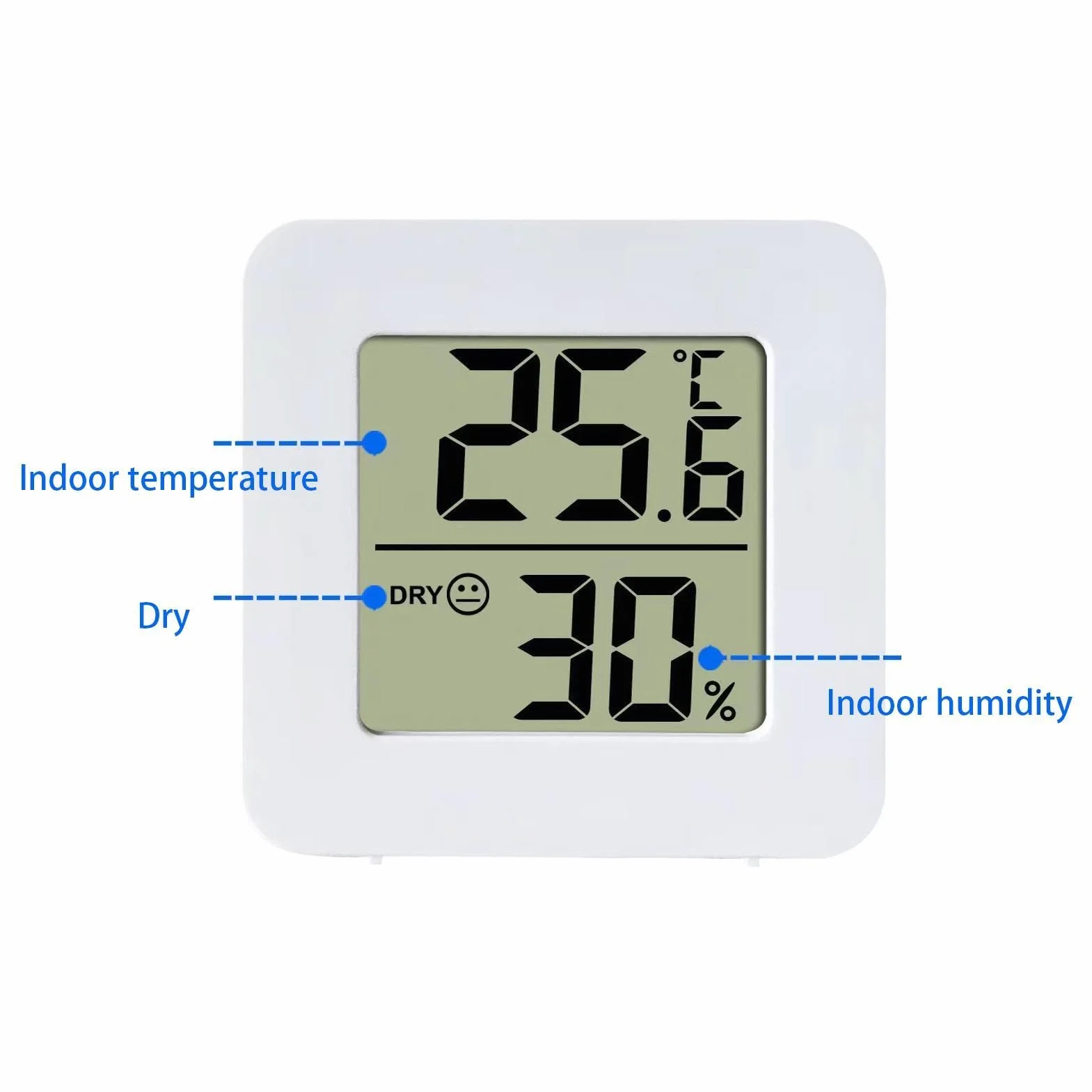 Monitor temperatury i wilgotno?ci w pomieszczeniu - Cyfrowy wska?nik ekspresji monitora temperatury i wilgotno?ci,Czujnik komfortu powietrza, elastyczny miernik wilgotno?ci do pokoju dzieci?cego, biur