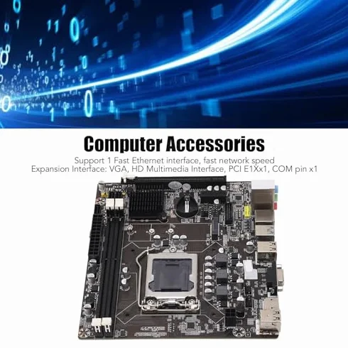 Płyta Główna do Gier DDR3, 1155 Pinów 2 DDR3 100M Mining Płyta Główna Obsługująca Procesory Corei7, I5, I3 (LGA1155), Obsługuje Cyfrowe Wyjście Wideo High Definition