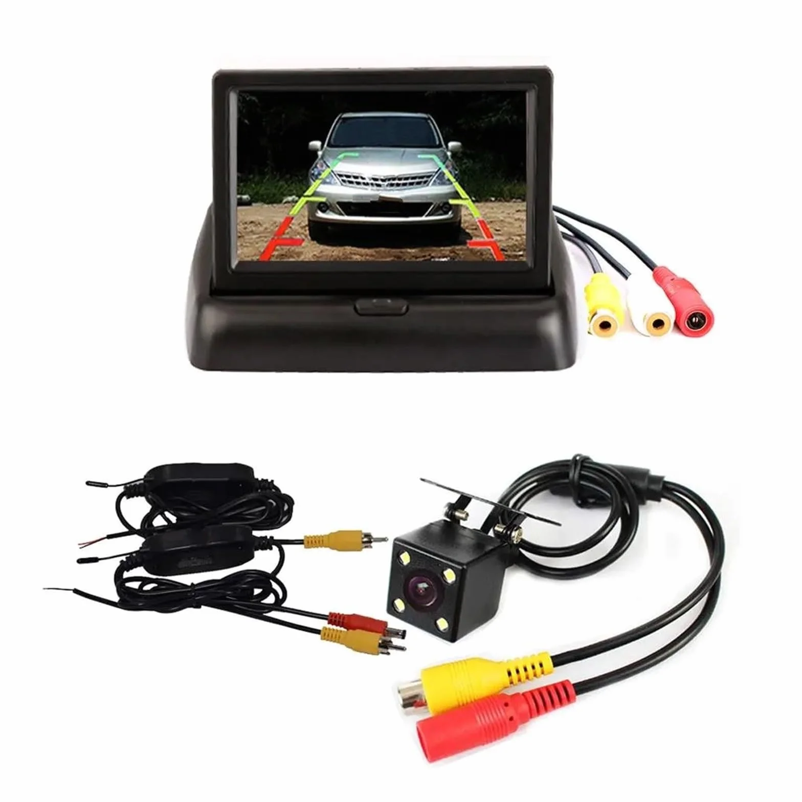 Kamera cofania CCD HD 2,4 GHz bezprzewodowy nadajnik samochodowy kamera cofania z monitorem wyświetlacz LCD Backup Night Vision zestaw kamer cofania