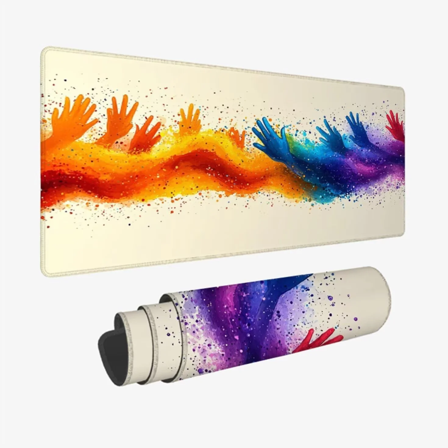 Podkładka pod mysz do rąk 1600x800x3mm duża podkładka pod mysz, kolorowa podkładka pod mysz dla graczy, szyte krawędzie, antypoślizgowa gumowa podstawa, podkładka pod klawiaturę i mysz, do akcesoriów