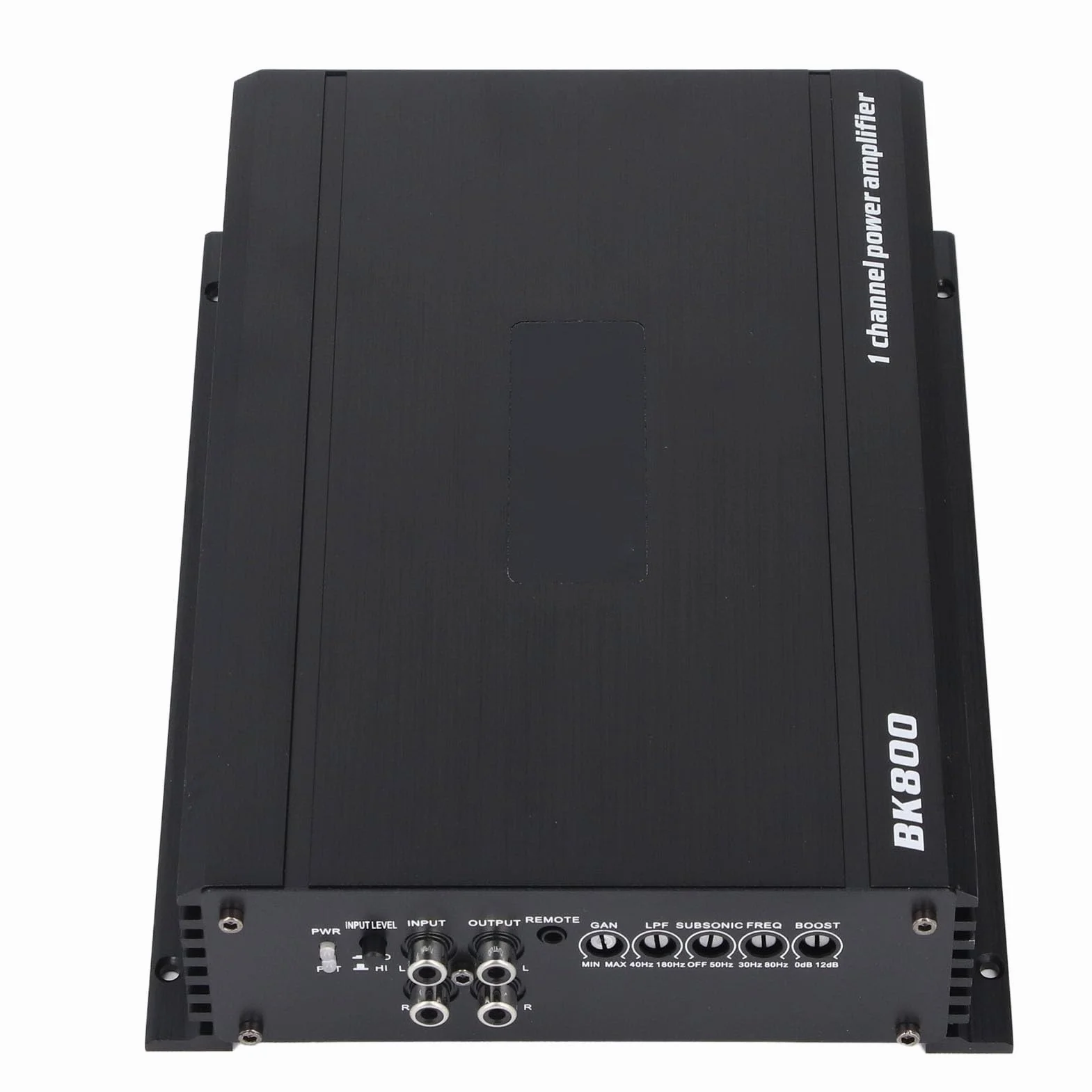 RiToEasysports Wzmacniacz Samochodowy Audio, Monofoniczny Wzmacniacz Samochodowy ze Stopu Aluminium 1500 W, 1-kanałowe Wyjście Basowe Subwoofera, Sterowanie Przewodowe, 11 do 15 V dla Samochodów