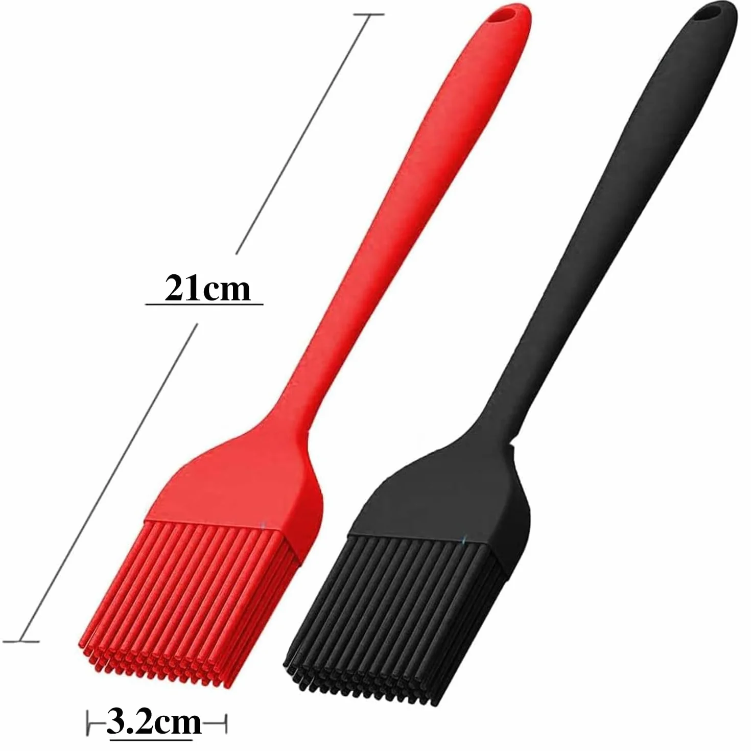 Silikonowe pędzle kuchenne zestaw 2 sztuk 21 cm do gotowania BBQ