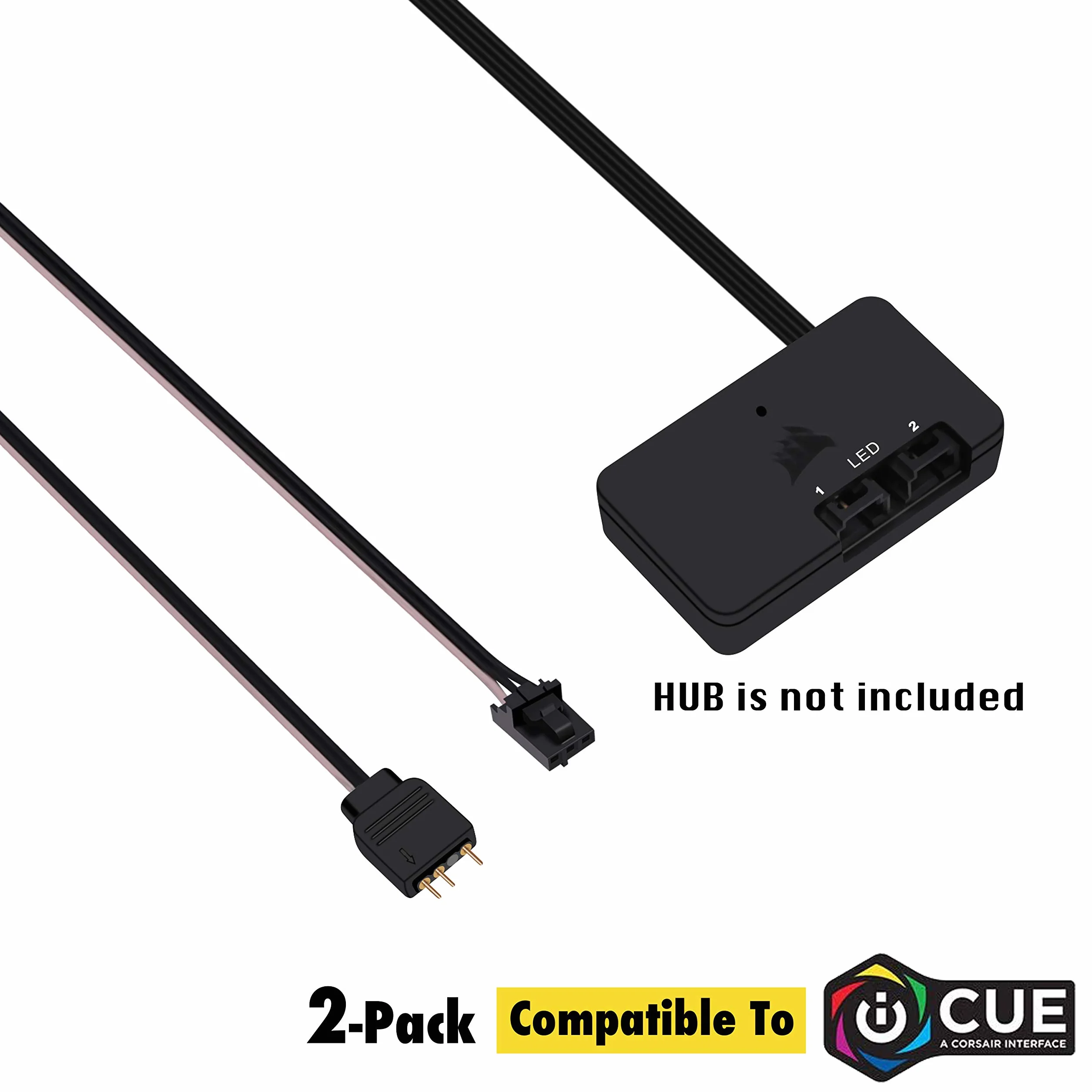 EZDIY-FAB Adapter kabel do Corsair Lighting Node Pro i ICUE Commander PRO, RGB, ARGB 5V, 3-pin