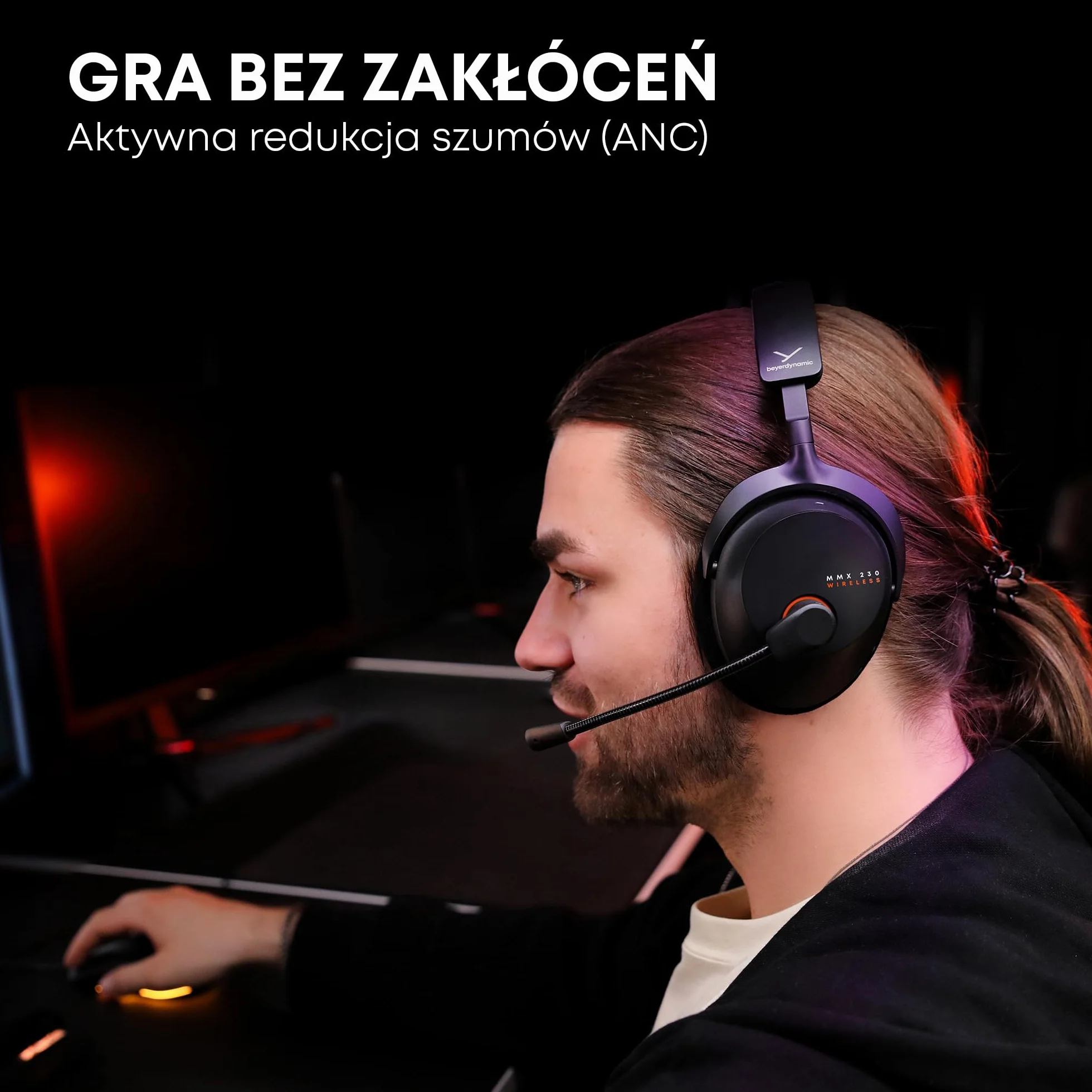 beyerdynamic MMX 230 bezprzewodowy zestaw słuchawkowy gamingowy z Bluetooth® 6.0 i ANC, 60-godzinny czas pracy baterii, in czarny - Nowa aktualizacja dostępna za pośrednictwem aplikacji