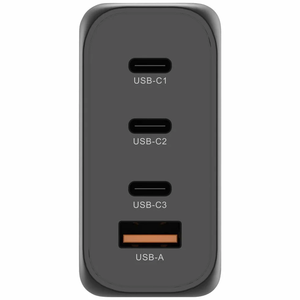 VOLTCRAFT UC-3C1A100W02 ładowarka USB 100 W 3 x USB-C, 1 x USB-A USB PD czarna wewnętrzna GaN, zasilanie USB (USB-PD), szybka