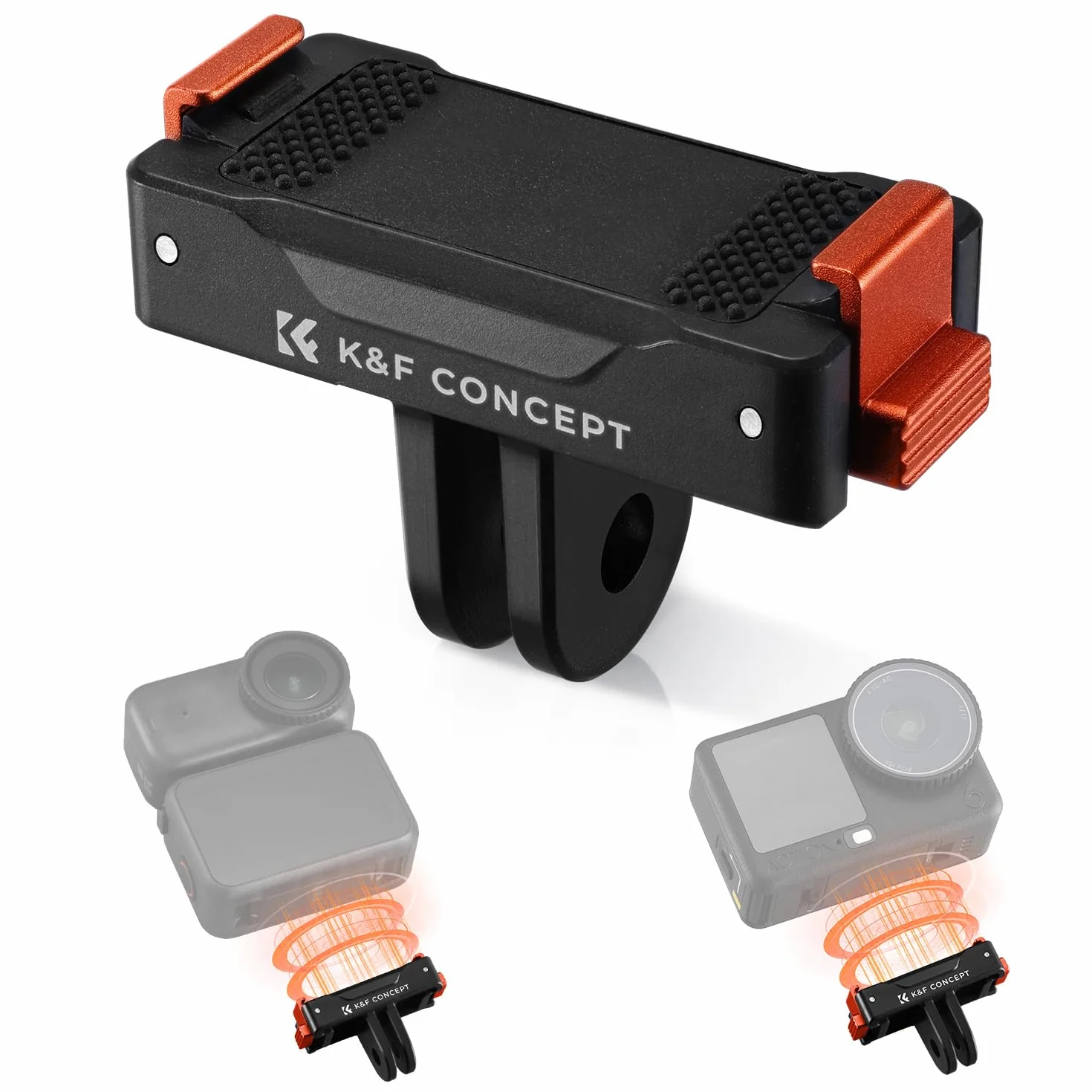 K&F CONCEPT Magnetyczny adapter szybkiego montażu do DJI Osmo Nano/Action 6, adapter przedłużający, magnetyczny uchwyt z blokadą do statywu, kija do selfie, akcesorium do kamery sportowej (1 sztuka)