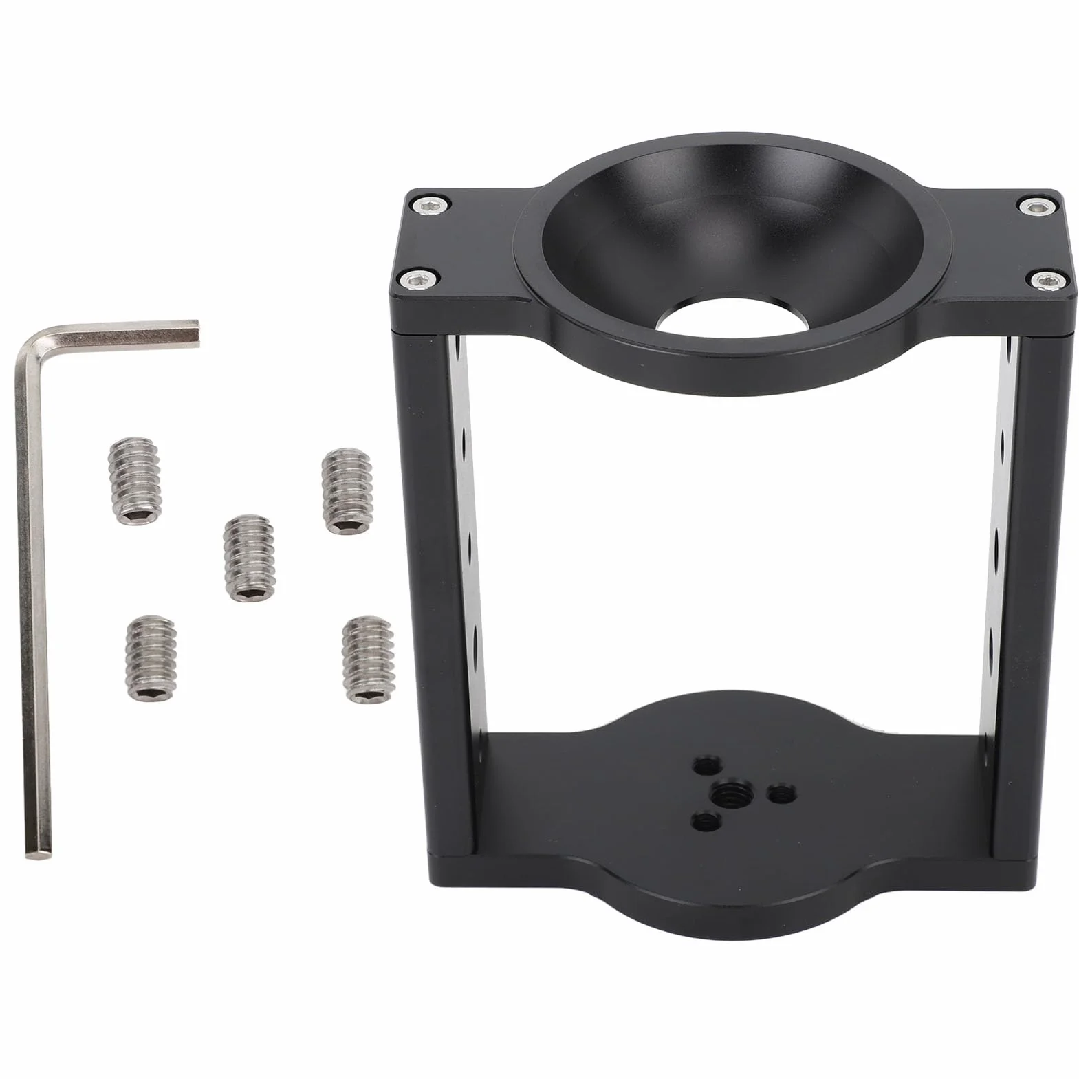Cryfokt Podstawka Miski Statywu 75 Mm Trwały Aluminiowy Adapter Przedłużający z Gwintami na Akcesoria i nośnością 10 Kg do Statywów Wideo Suwaki do Aparatu Zestawy Lustrzanek