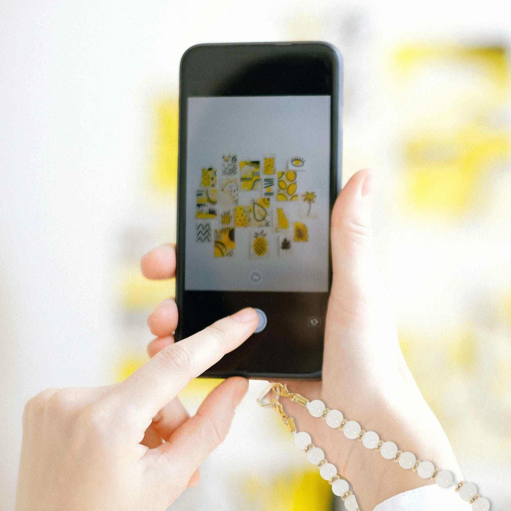 Łańcuszek na telefon komórkowy, zawieszka do telefonu komórkowego, uniwersalna bransoletka na telefon komórkowy, sztuczne perły, różowa, brązowa, biała