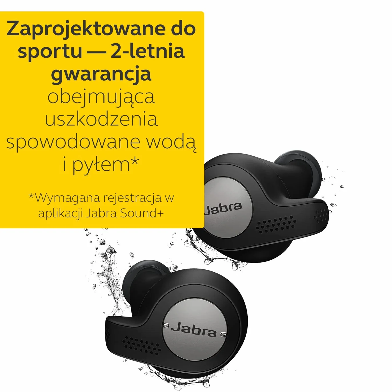 Jabra Elite Active 65t - sportowe słuchawki douszne Bluetooth z pasywną redukcją szumów i czujnikiem ruchu do ćwiczeń - bezprzewodowe połączenia i muzyka - tytanowo-czarny