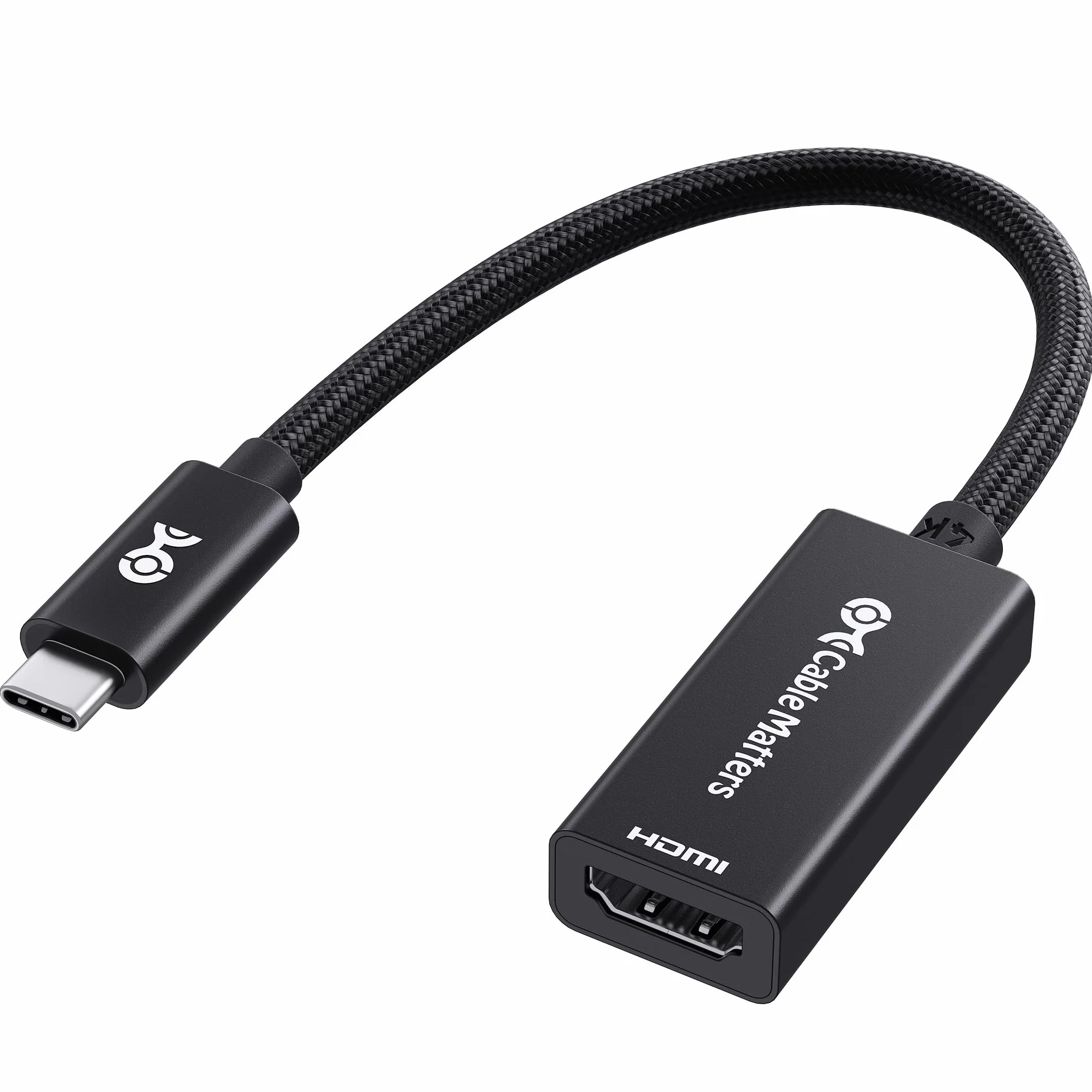 Cable Matters aluminiowy adapter USB C do HDMI, 4K@60Hz, 1440p@144Hz, HDR, przejściówka USB Type-C/USB4/Thunderbolt do HDMI, kompatybilny z iPhone 17/16, MacBook, tablet, TV i monitor