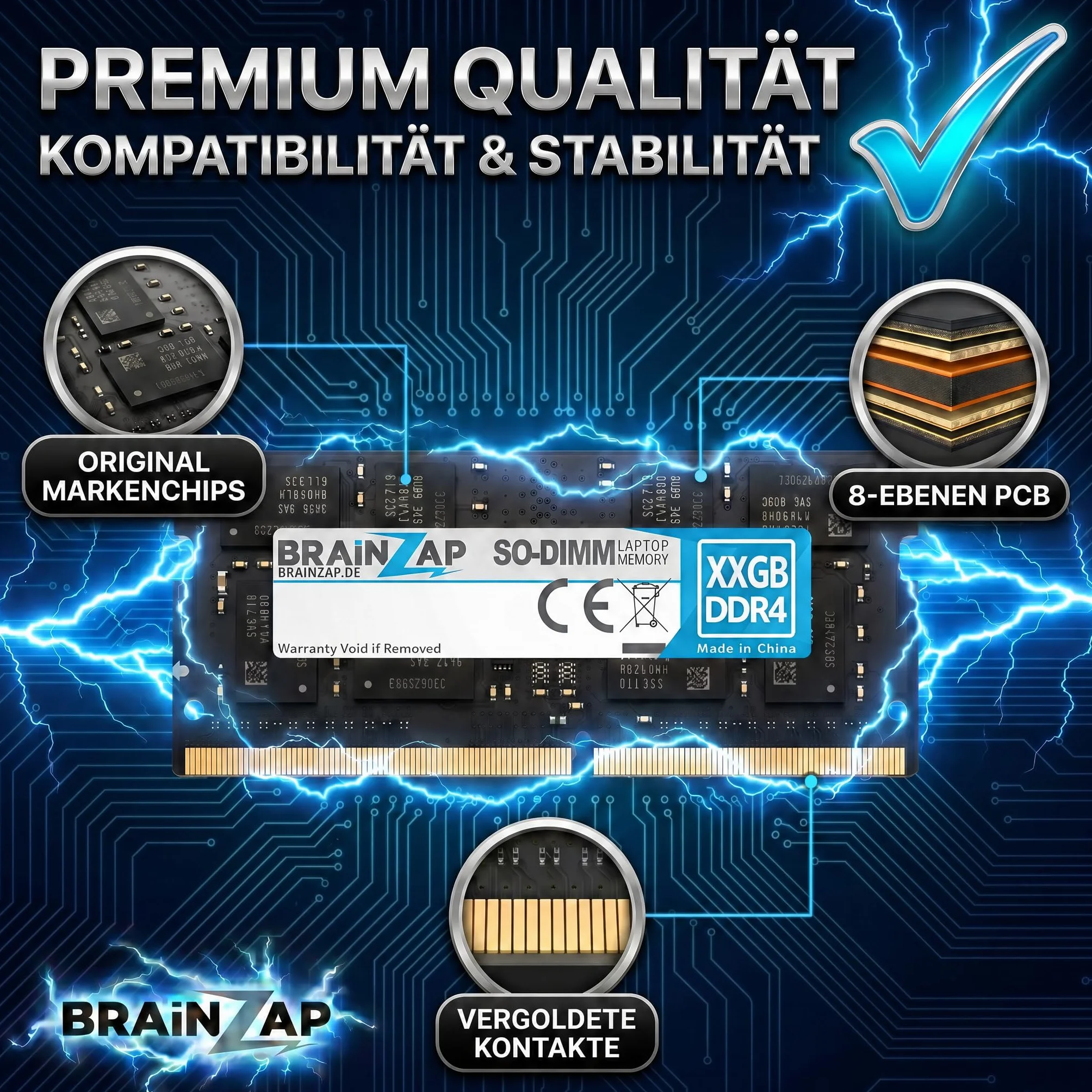 BRAINZAP 16 GB (2X 8 GB) DDR4 RAM SO-DIMM PC4-2400T-SCB-11 2Rx8 2400 MHz 1.2V CL17 notebook laptop pamięć operacyjna Unbuffered Non-ECC