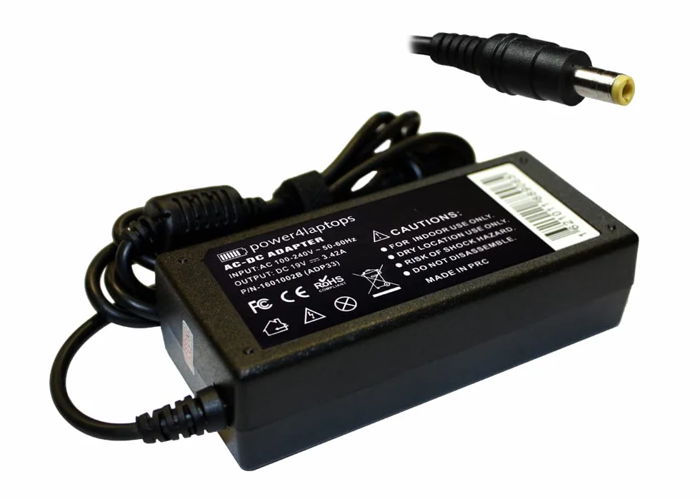 Power4Laptops Zasilacz Sieciowy Ladowarka do Laptopa Zasilanie kompatybilny z Acer Travelmate 234LC
