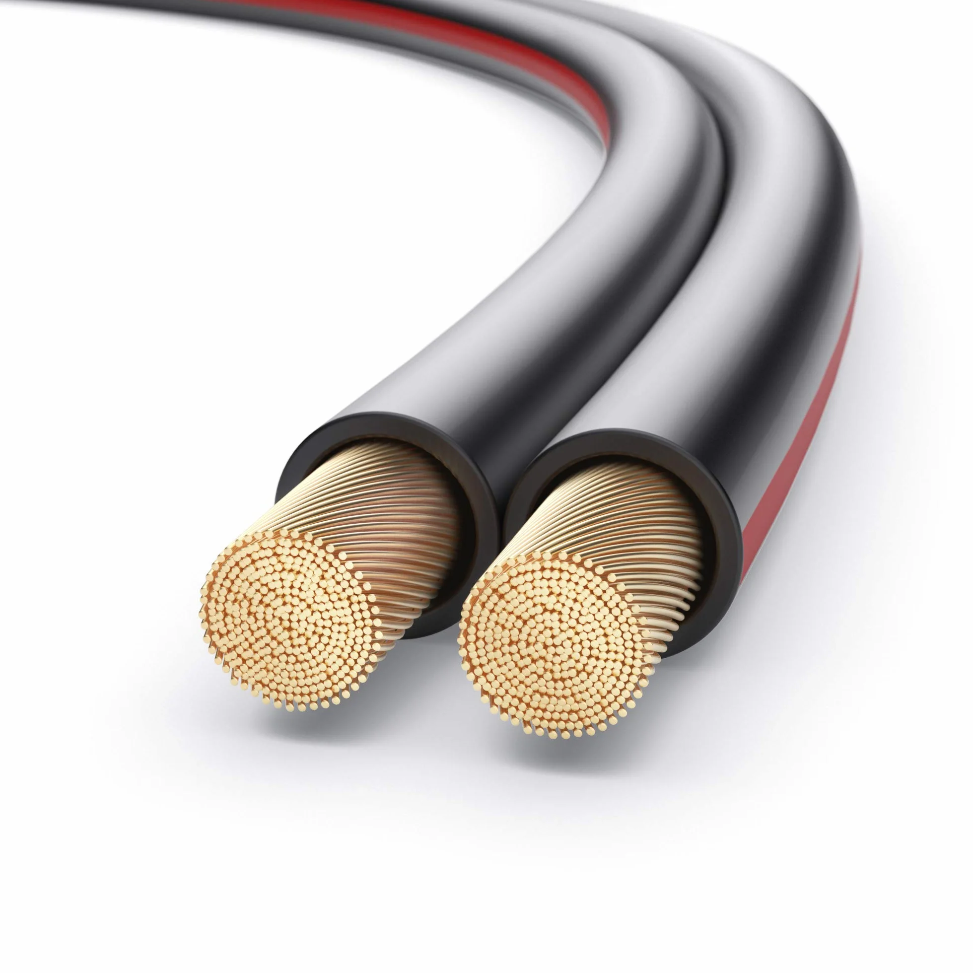 PureLink Kabel głośnikowy OFC 2 x 4,00 mm² 0,20 mm, 50,0 m, kabel miedziany z czystej miedzi do głośnika HiFi głośników subwoofera, kabel audio z oznaczeniem polaryzacji, czarny