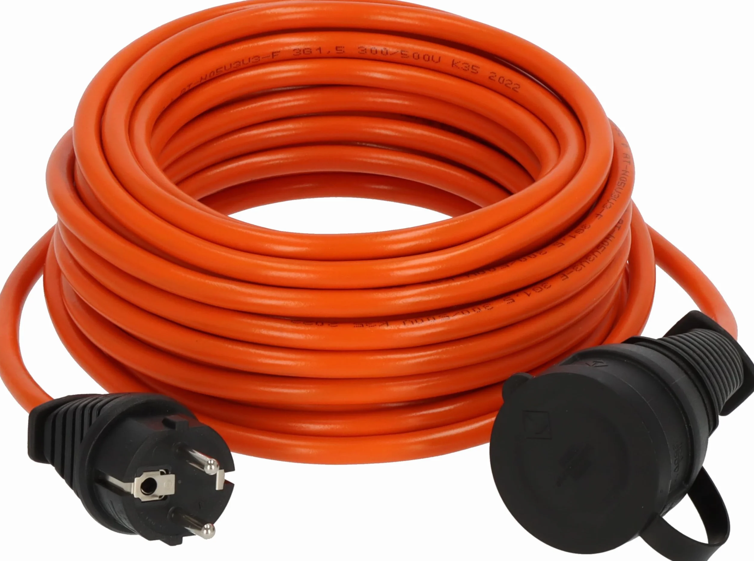 Brennenstuhl Przedłużacz BREMAXX (kabel 10m w kolorze pomarańczowym, do krótkotrwałego użytku na zewnątrz IP44, kabel zasilający do -35°C, odporny na olej i promieniowanie UV, Made in Germay)