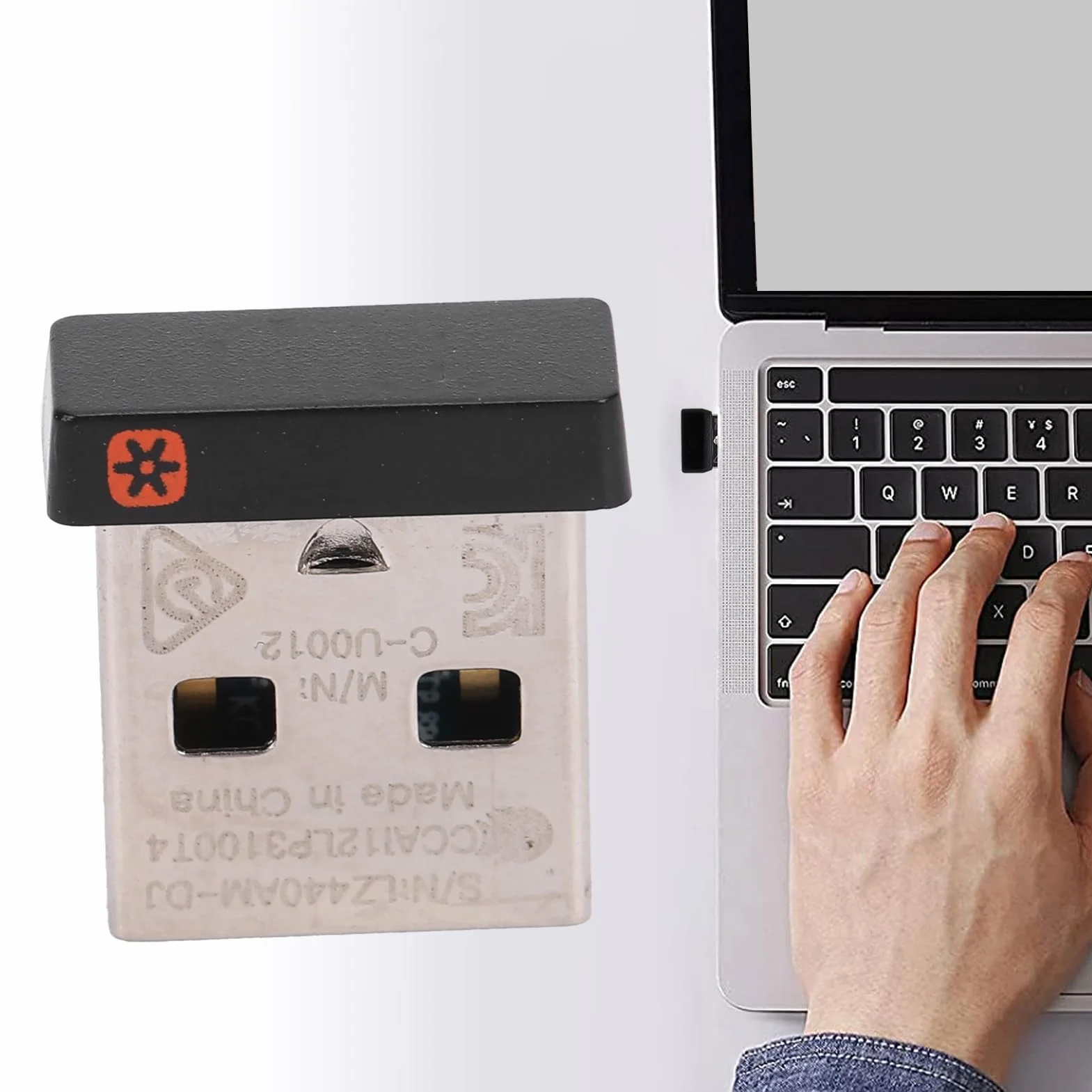 Bewinner Odbiornik USB |Łączność z Wieloma Urządzeniami dla 6 Klawiatur i Myszy, Zasięg Bezprzewodowy 33 Stóp Dzięki Technologii Unifying