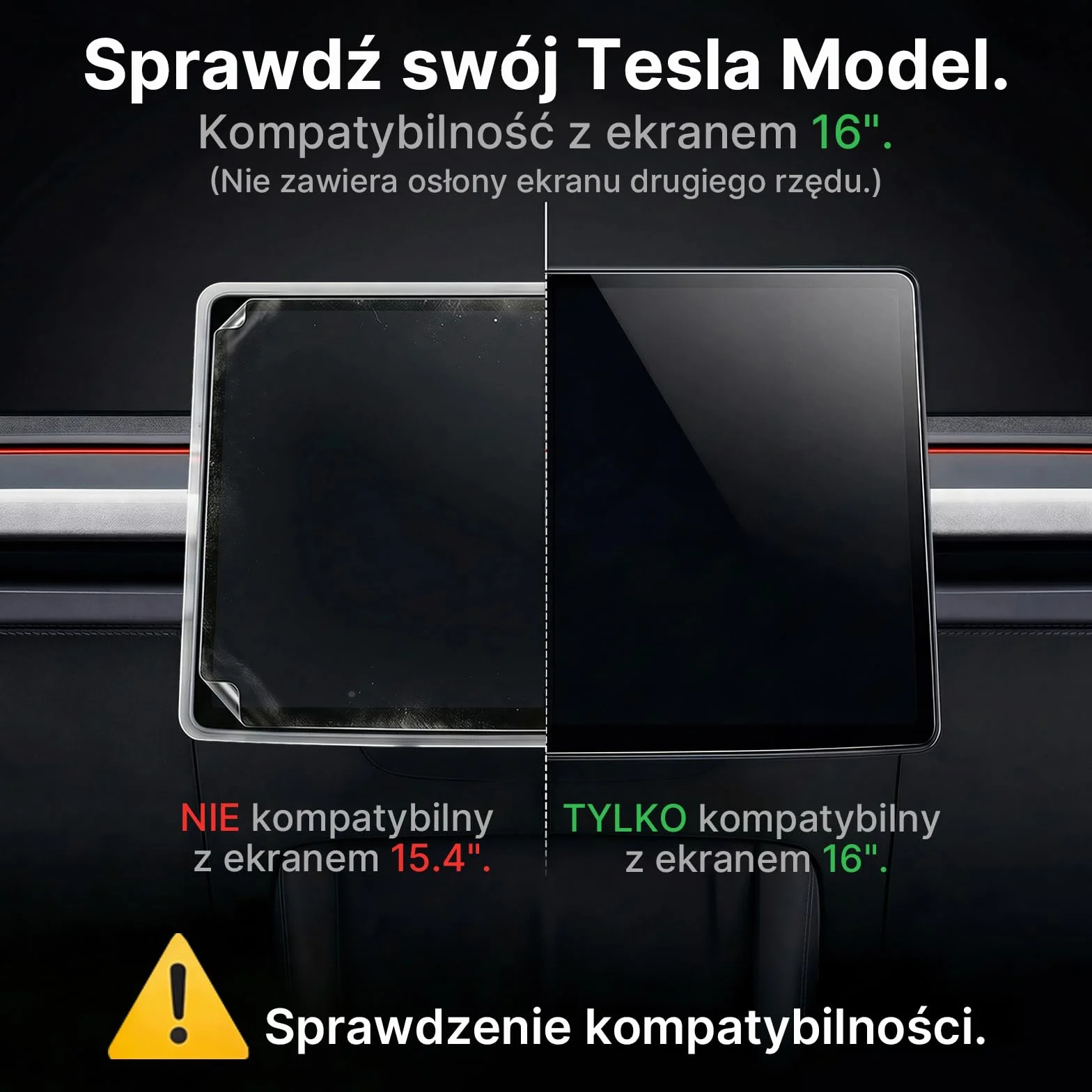 Szkło Ochronne 16" Do Tesla Model y Juniper 2026