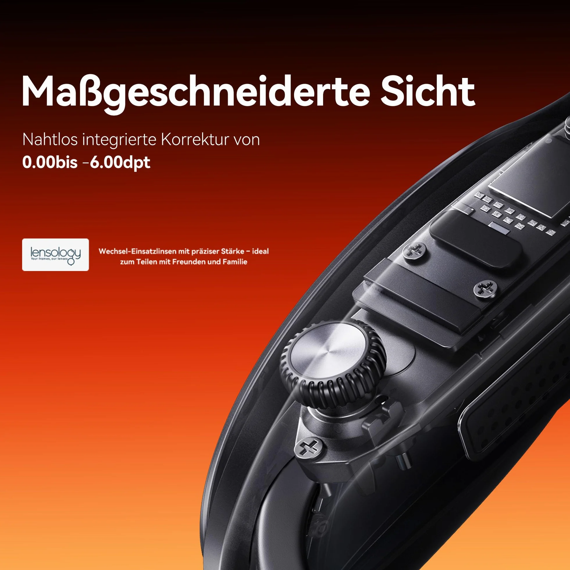 Rokid Max 2 okulary AR czarne, 215-calowy ekran Micro-OLED, ustawienie krótkowzroczności (0-600D), 120 Hz, 50° FOV i 600 nitów jasność, kompatybilne z systemem Android i PC/ROG/Steam