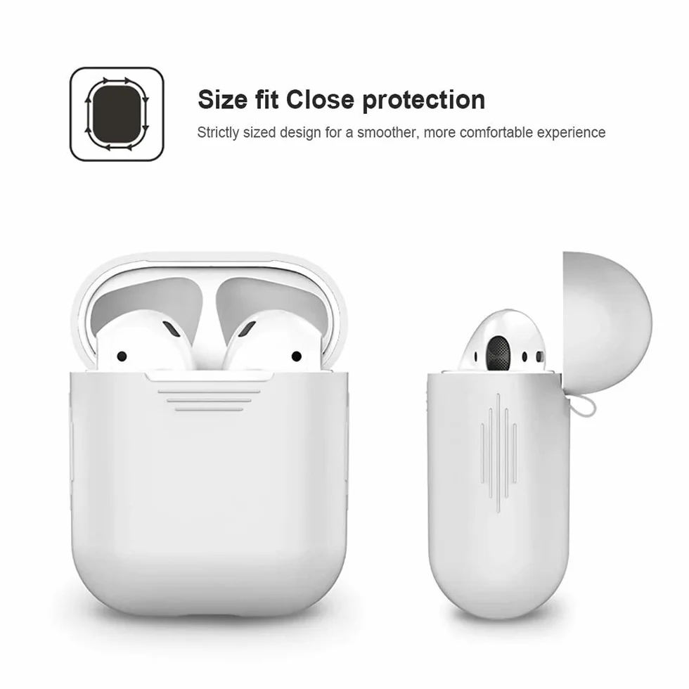 1 x silikonowe etui na bezprzewodowe słuchawki Bluetooth z TPU do AirPods, pokrowiec ochronny, akcesoria do Apple Airpods (zielone)