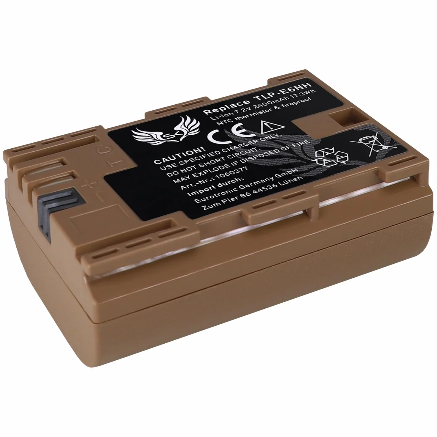 SK zamiennik akumulatora do Canon LP-E6NH |- 2400mAh -| LP-E6N LP-E6 z gniazdem USB typu C do ładowania / czujnikiem NTC i obudową V1 do Canon EOS R R5 R6 R7 5D 7D 90D