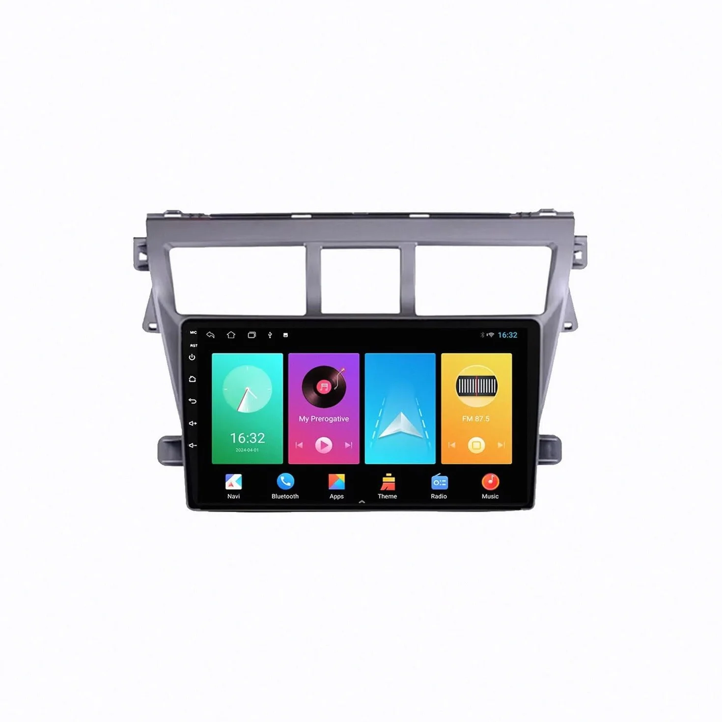 Radio Samochodowe 2-Din dla Toyota Vido Yaris 2008-2013 9 Inches Android 15 Wyświetlacz Samochodowy Steering Wheel Controls Do, 8 Core 8G+128G