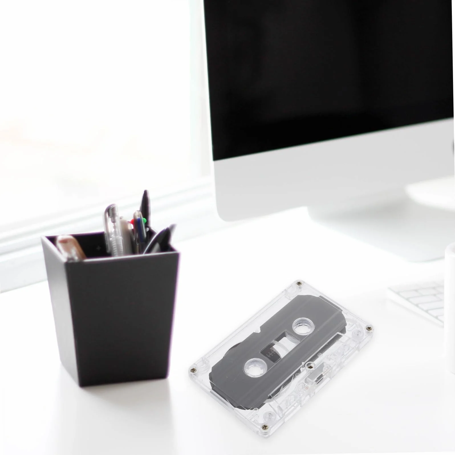 20kawałki Kaseta Magnetofonowa Minutowa Do Nagrywania Audio Przezroczysta Obudowa Retro Styl Idealna Do Diy i Niespodzianek Imprezy