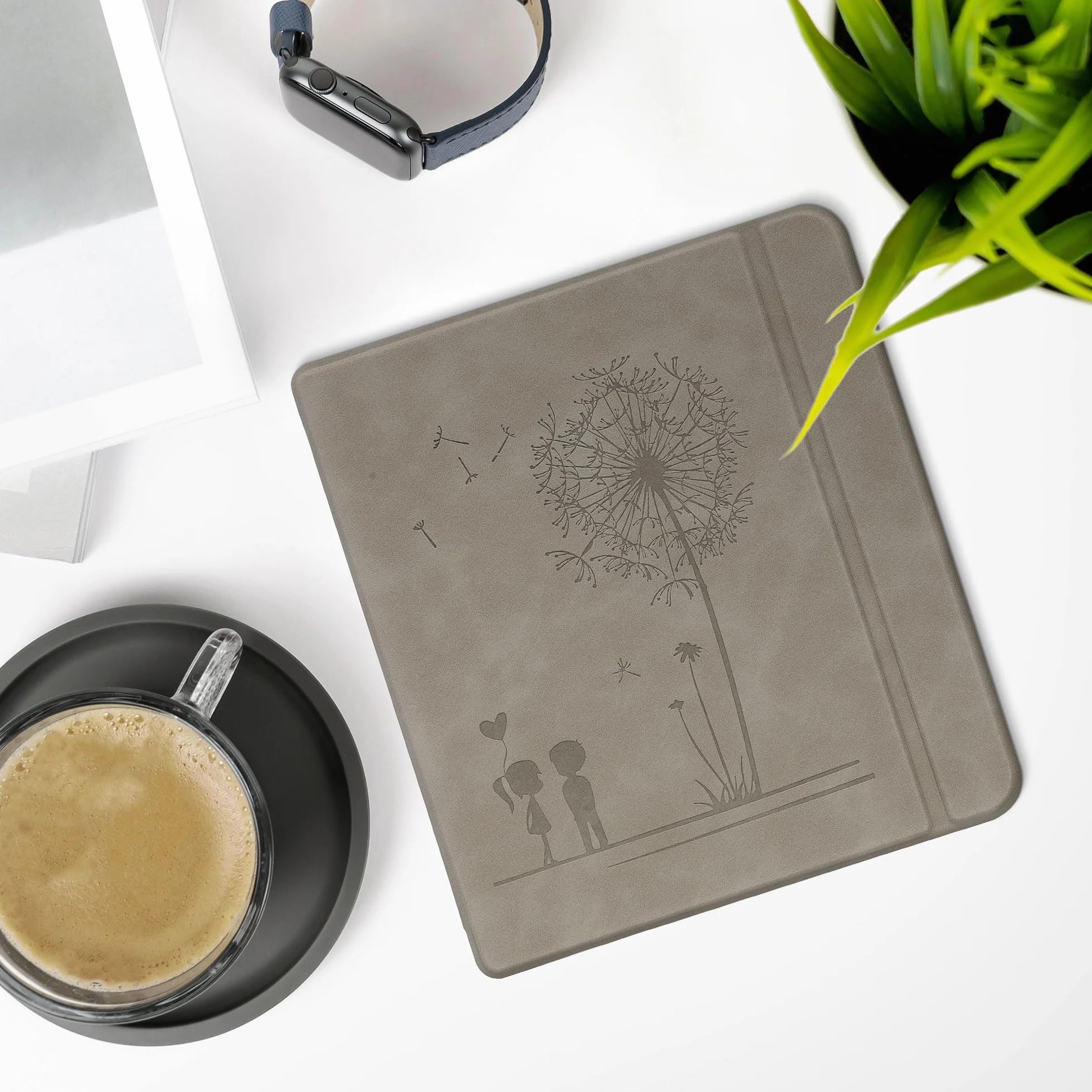 kwmobile Pokrowiec Kobo Forma etui na czytnik e-booków Dandelion Love Grey