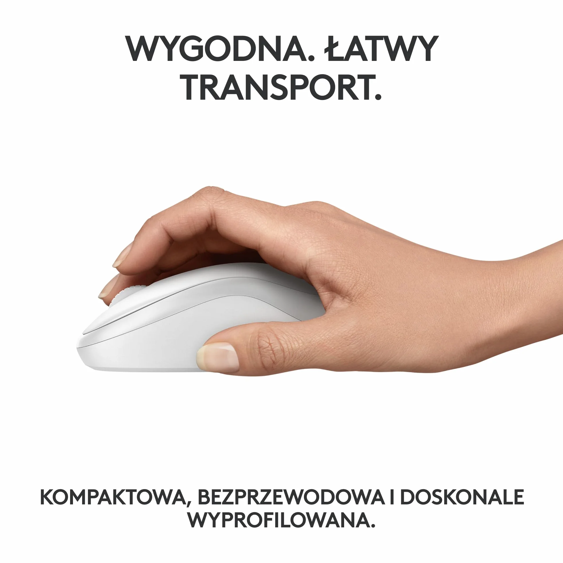 Logitech M240 Silent Bluetooth mysz bezprzewodowa kompaktowa 18 miesięcy bateria Biały